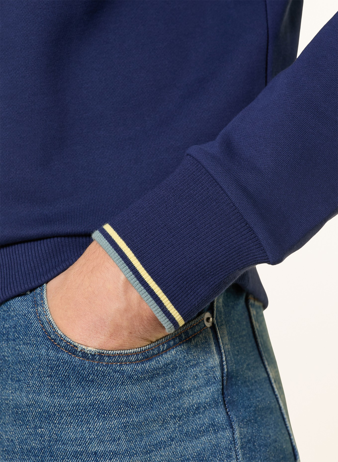 FRED PERRY Sweat-Troyer: DUNKELBLAU