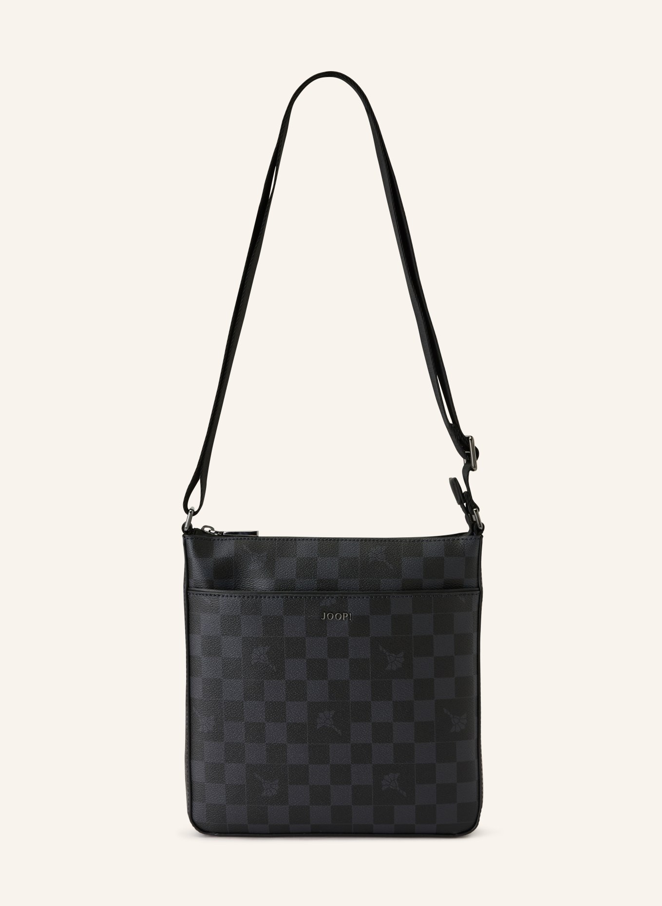 JOOP! Taška přes rameno CORTINA PIAZZA MILLIAN: ČERNÁ / TMAVĚ ŠEDÁ