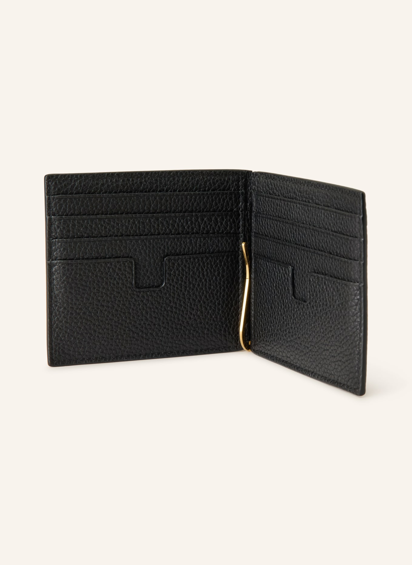 TOM FORD Peněženka se svorkou: ČERNÁ