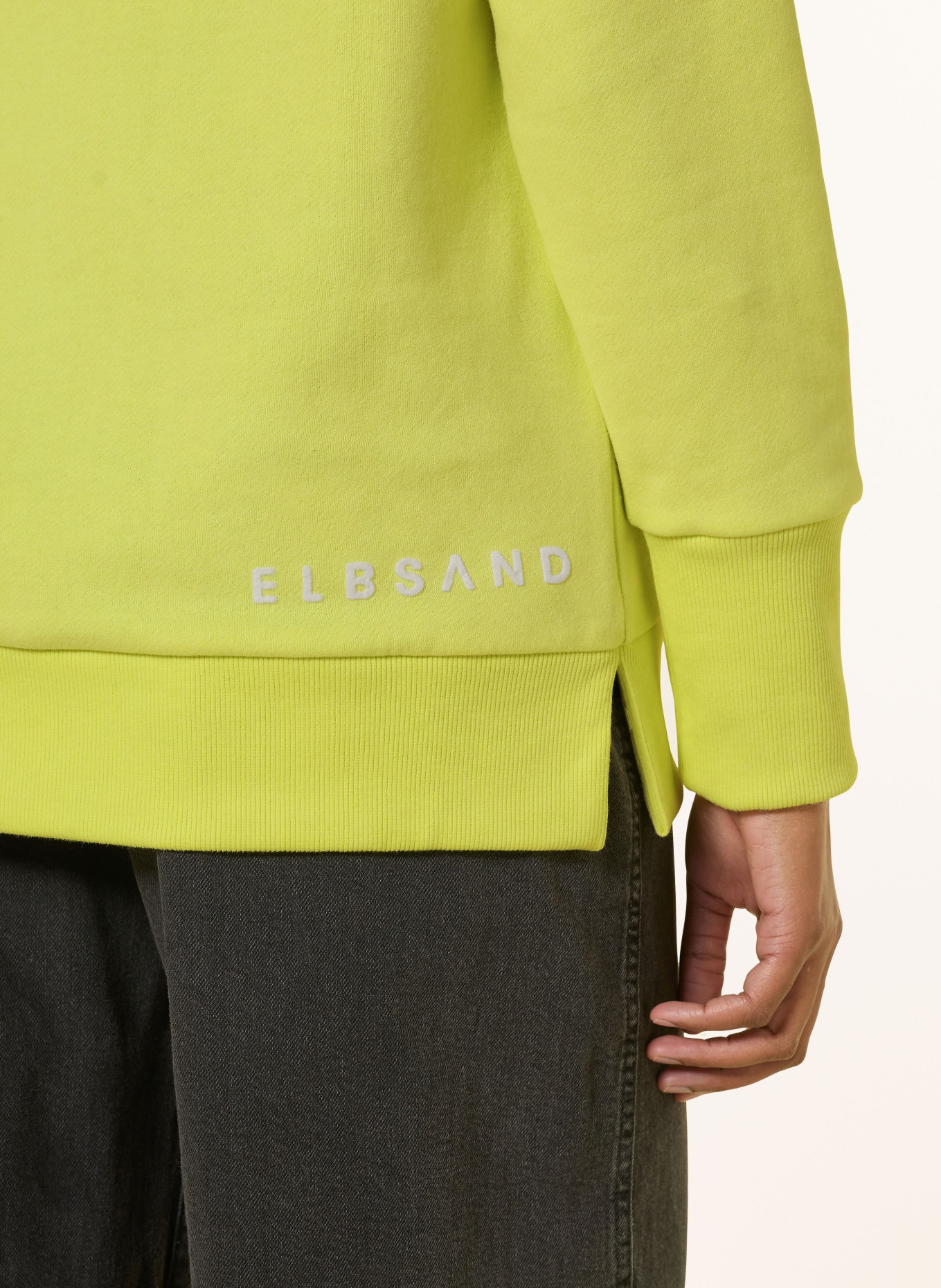 ELBSAND Mikina s kapucí SVARA: SVĚTLE ZELENÁ