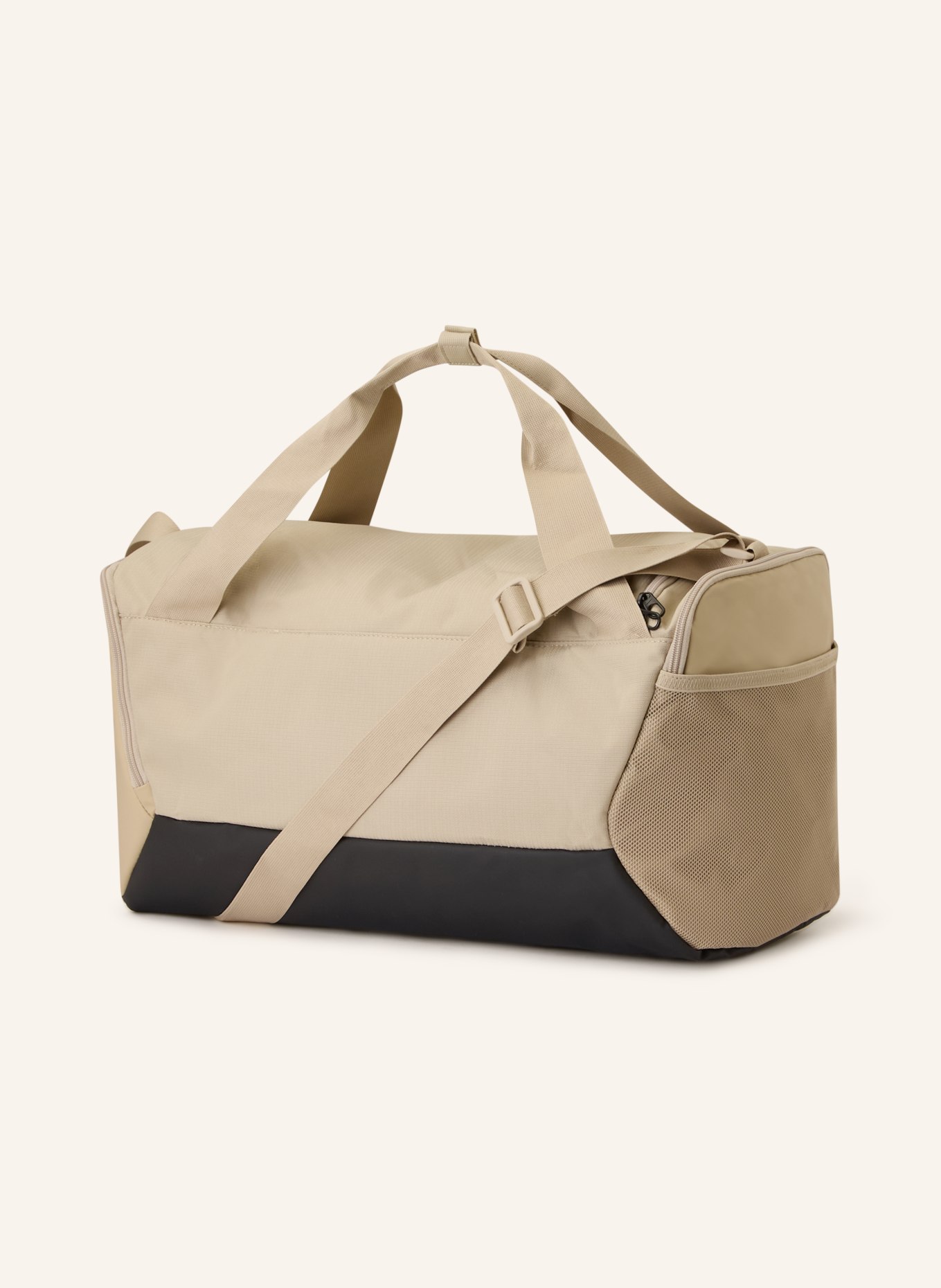 Nike Sportovní taška NIKE BRASILIA 9.5: SVĚTLE HNĚDÁ / ČERNÁ