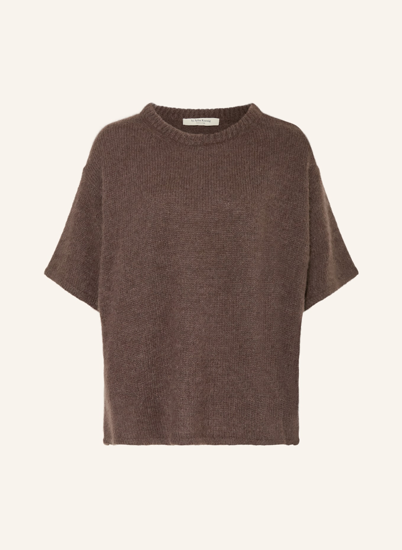 by Aylin Koenig Knit shirt HARRY with alpaca: BROWN