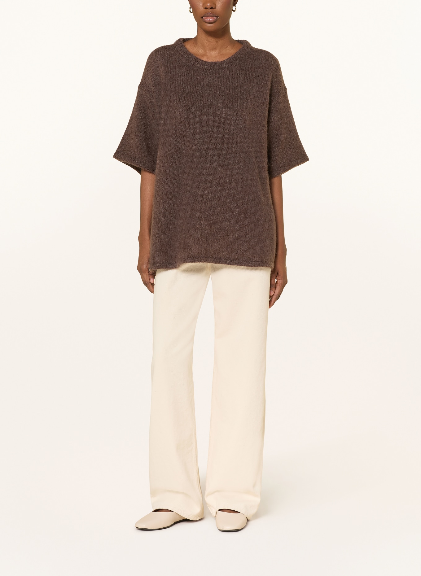 by Aylin Koenig Knit shirt HARRY with alpaca: BROWN