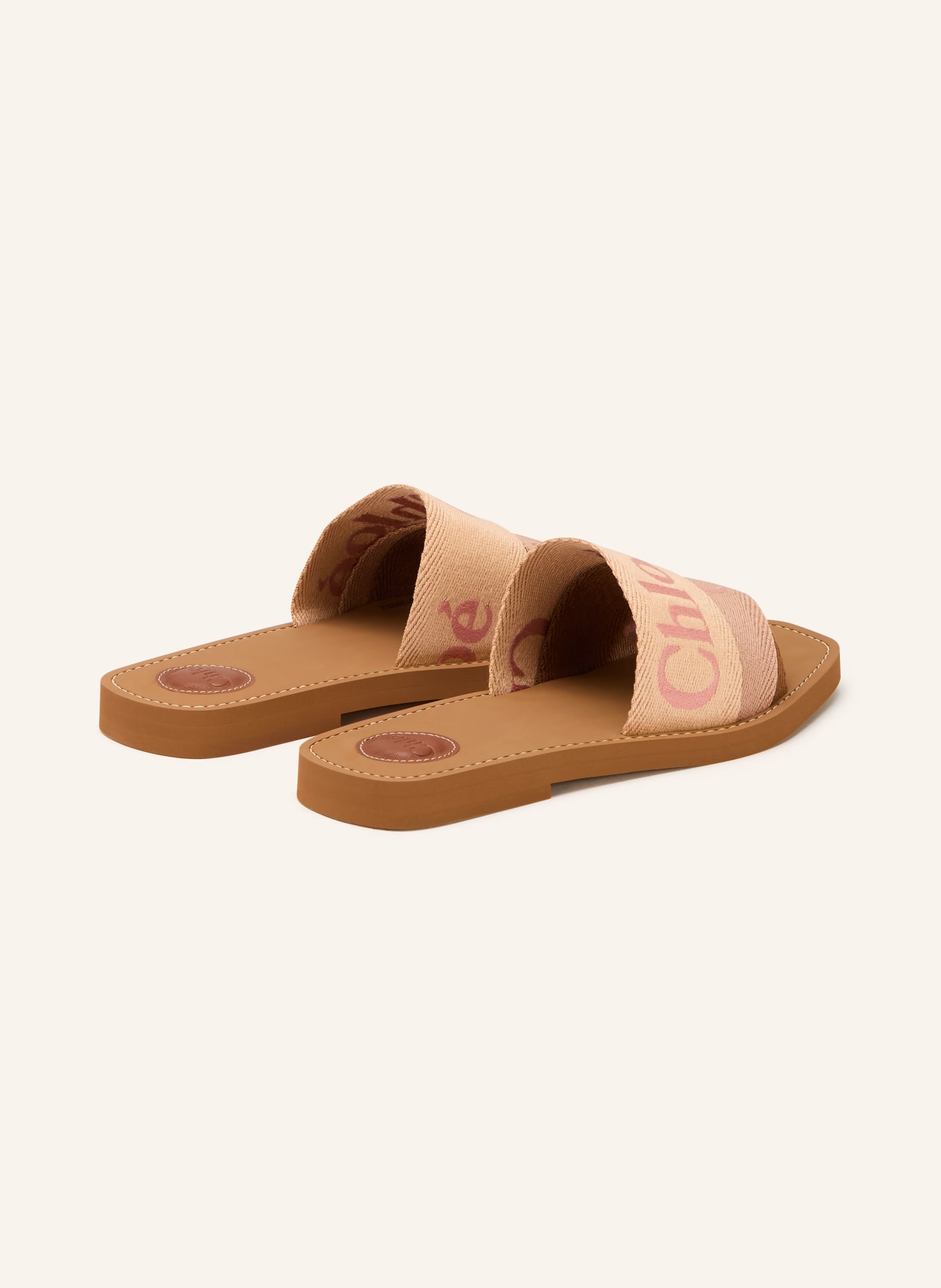 Chloé Pantoletten WOODY: 25I Rosewood Brown