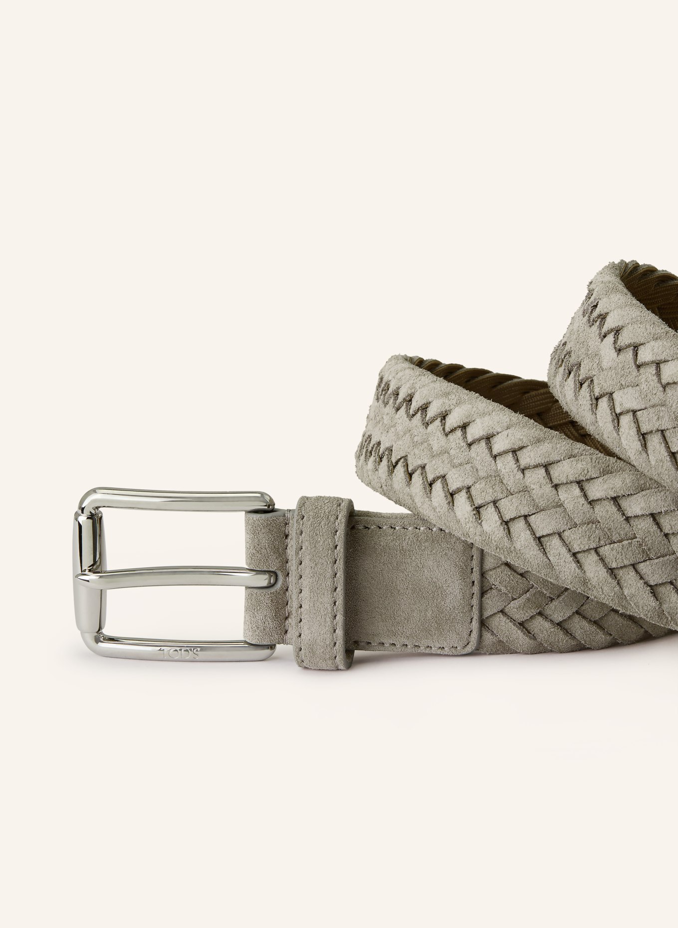 TOD'S Proplétaný opasek: SVĚTLE ŠEDÁ