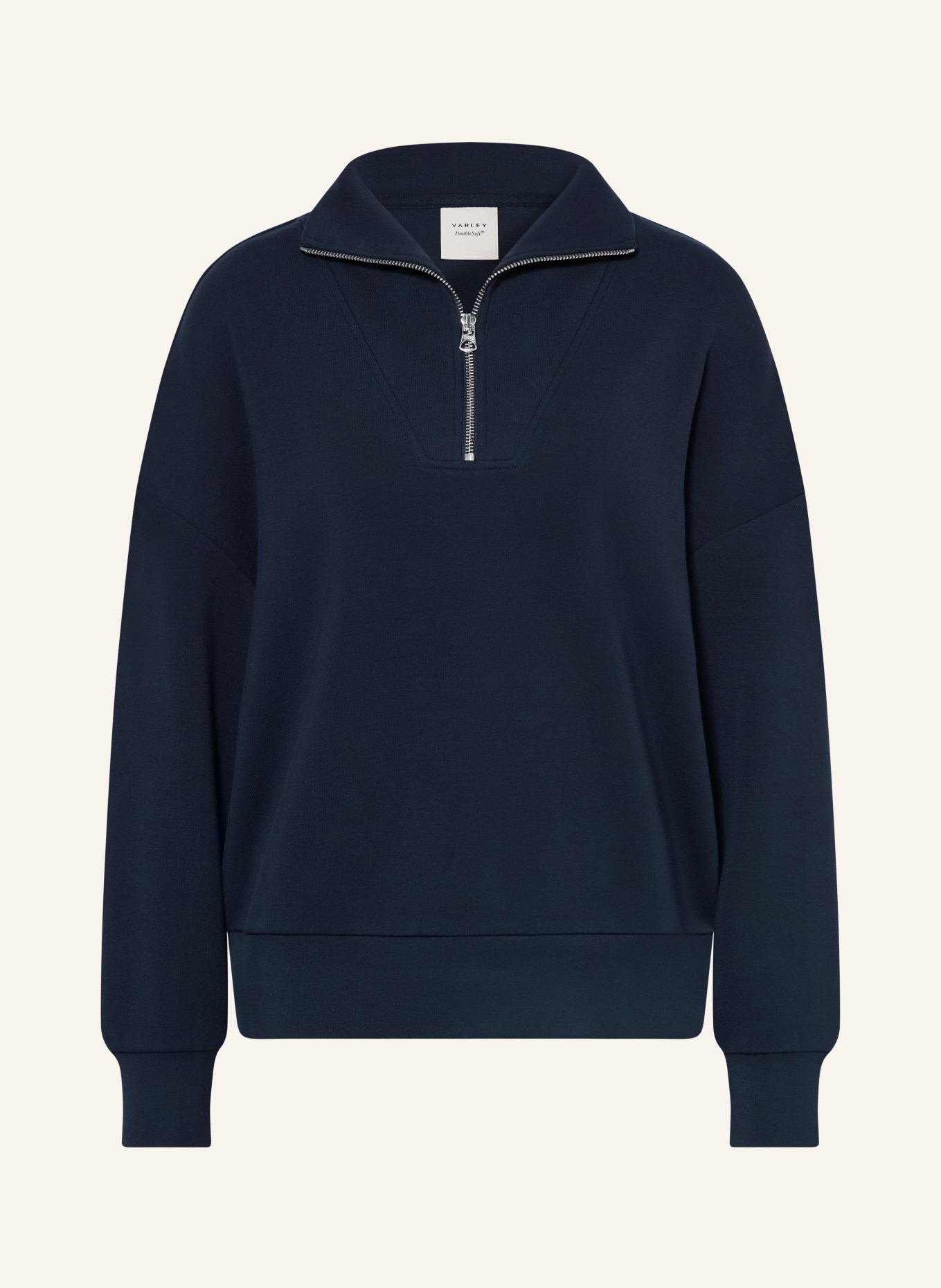 VARLEY Half-zip sweater in sweatshirt fabric HAWLEY: DARK BLUE