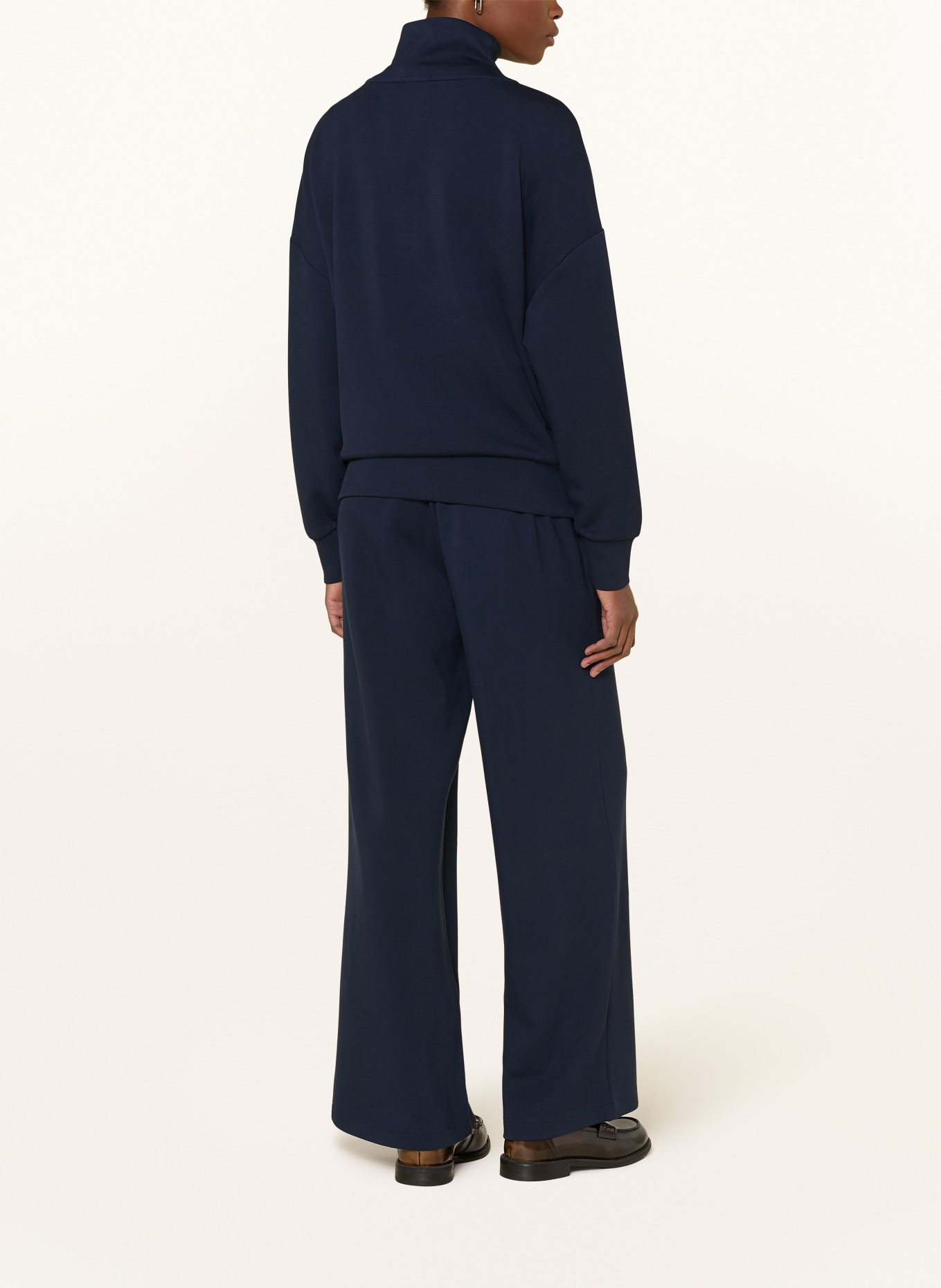 VARLEY Half-zip sweater in sweatshirt fabric HAWLEY: DARK BLUE
