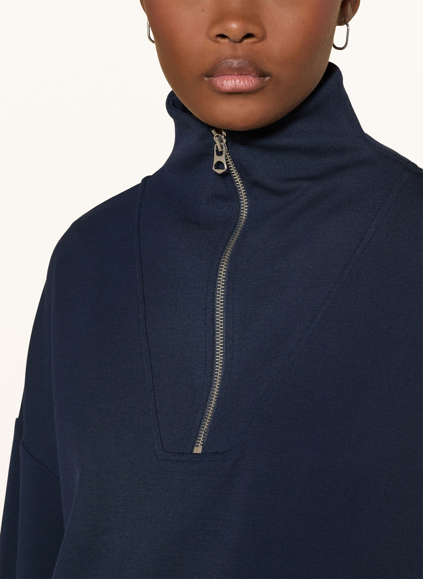 VARLEY Half-zip sweater in sweatshirt fabric HAWLEY: DARK BLUE