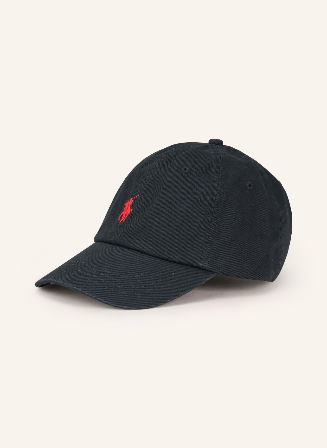 POLO RALPH LAUREN Cap: SCHWARZ / ROT