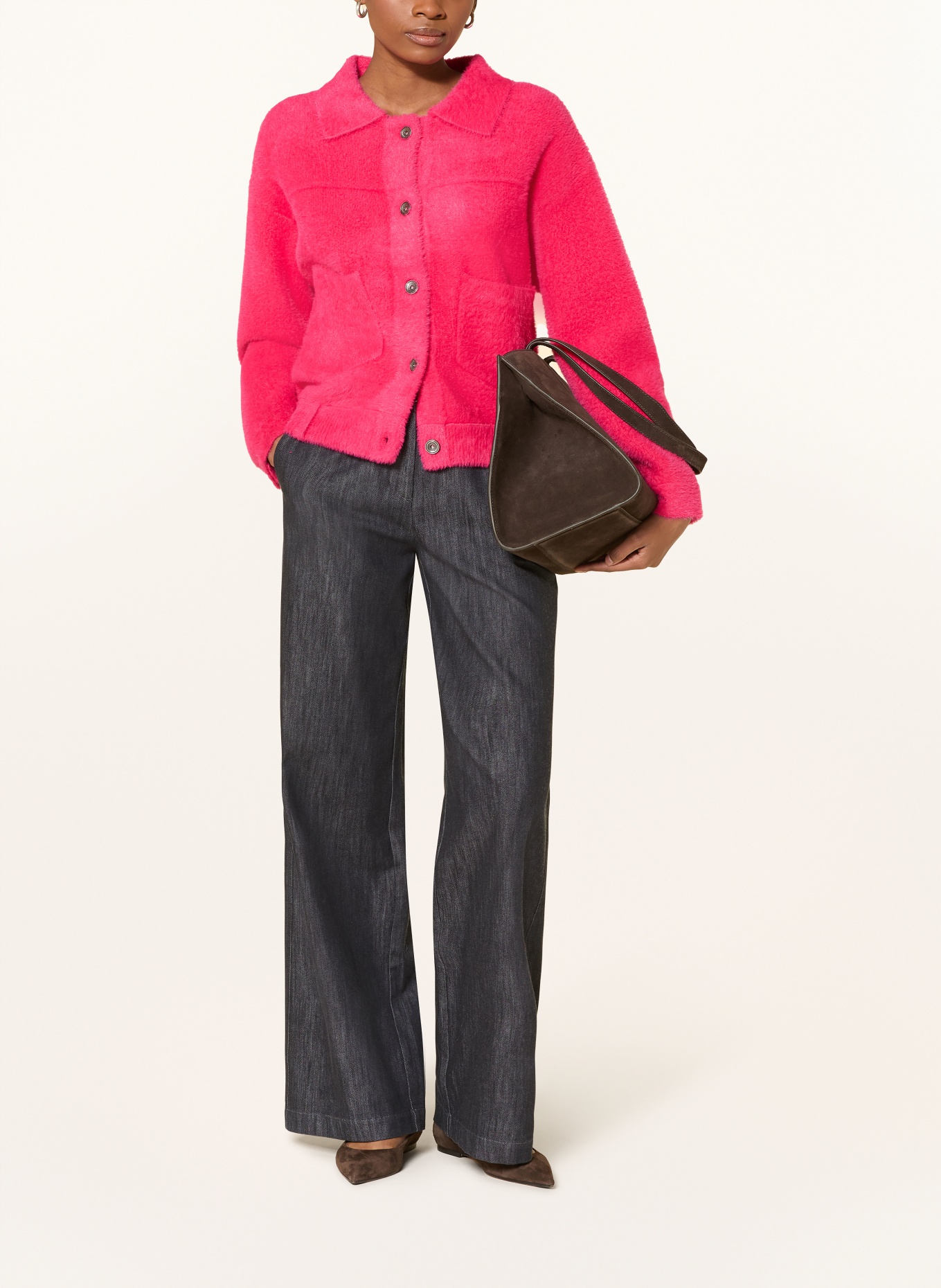 RINO & PELLE BUBBLY cardigan: NEON PINK