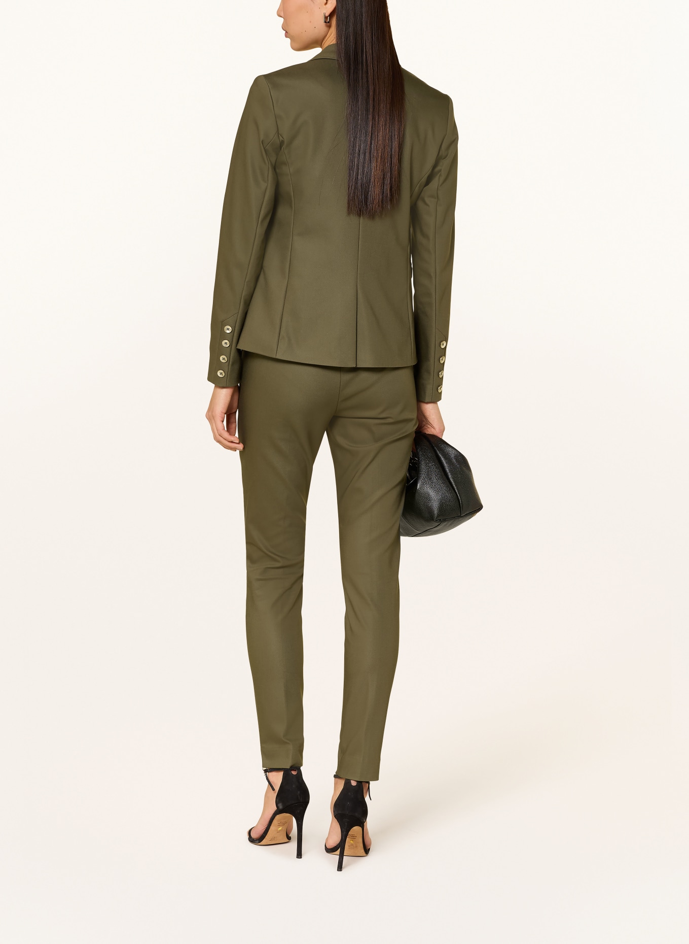 MOS MOSH Spodnie dżersejowe MMABBEY: ZIELONY