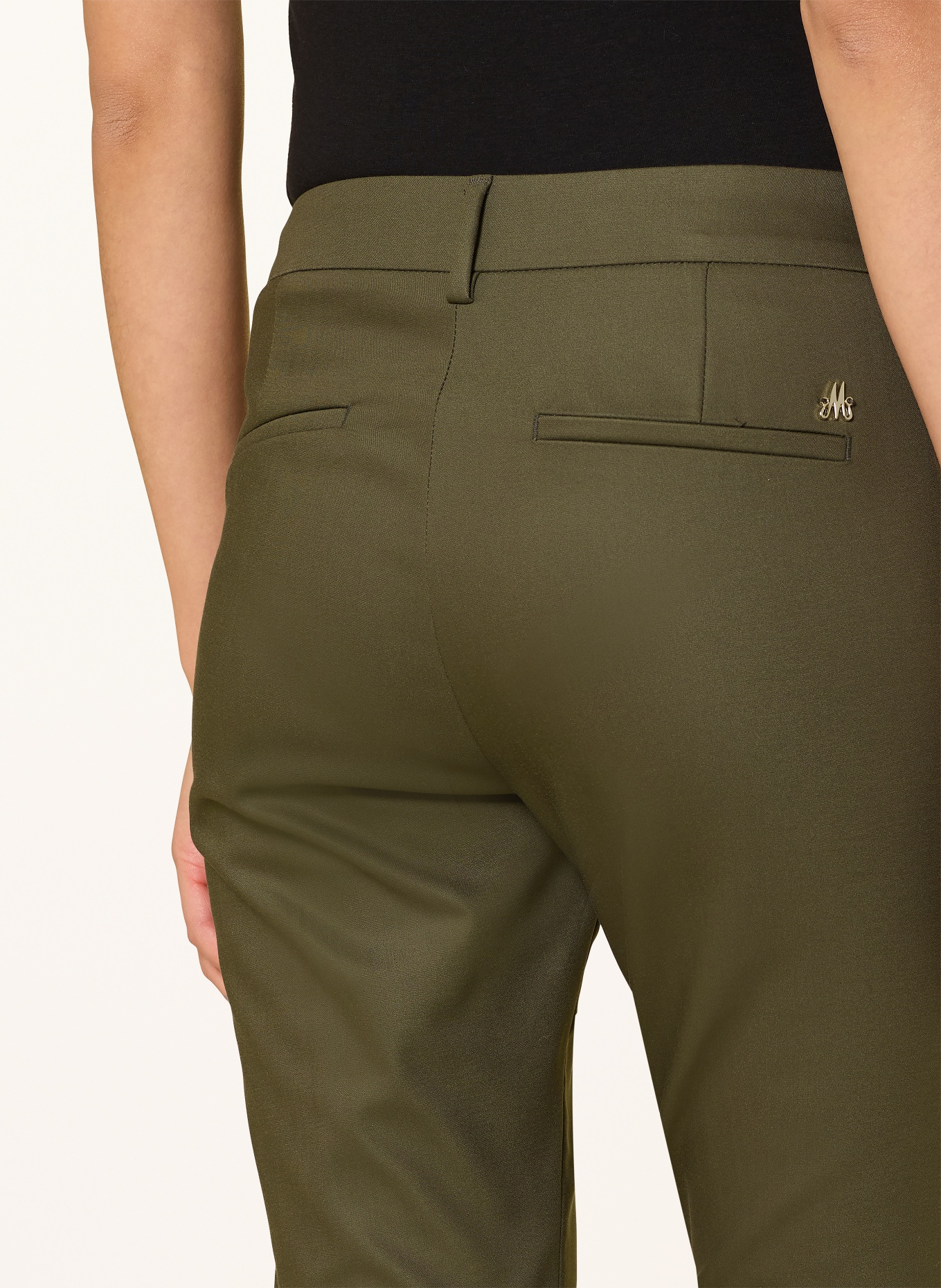 MOS MOSH Spodnie dżersejowe MMABBEY: ZIELONY