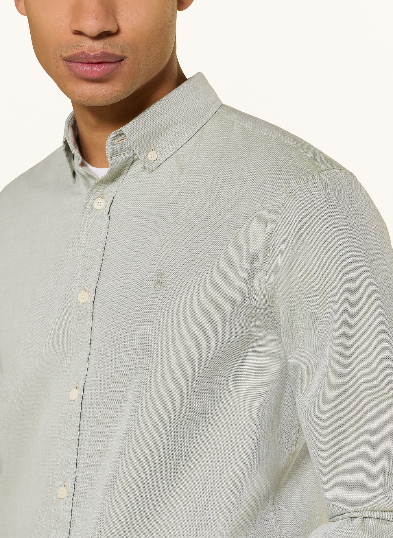 ARMEDANGELS Chemise QUAASA Comfort Fit: VERT CLAIR