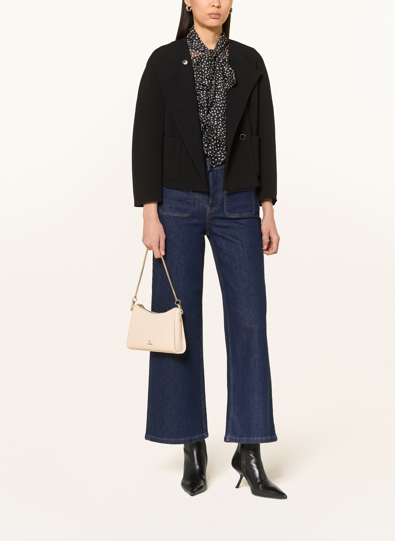 AIGNER Schoudertas IVY S: ECRU / GOUD