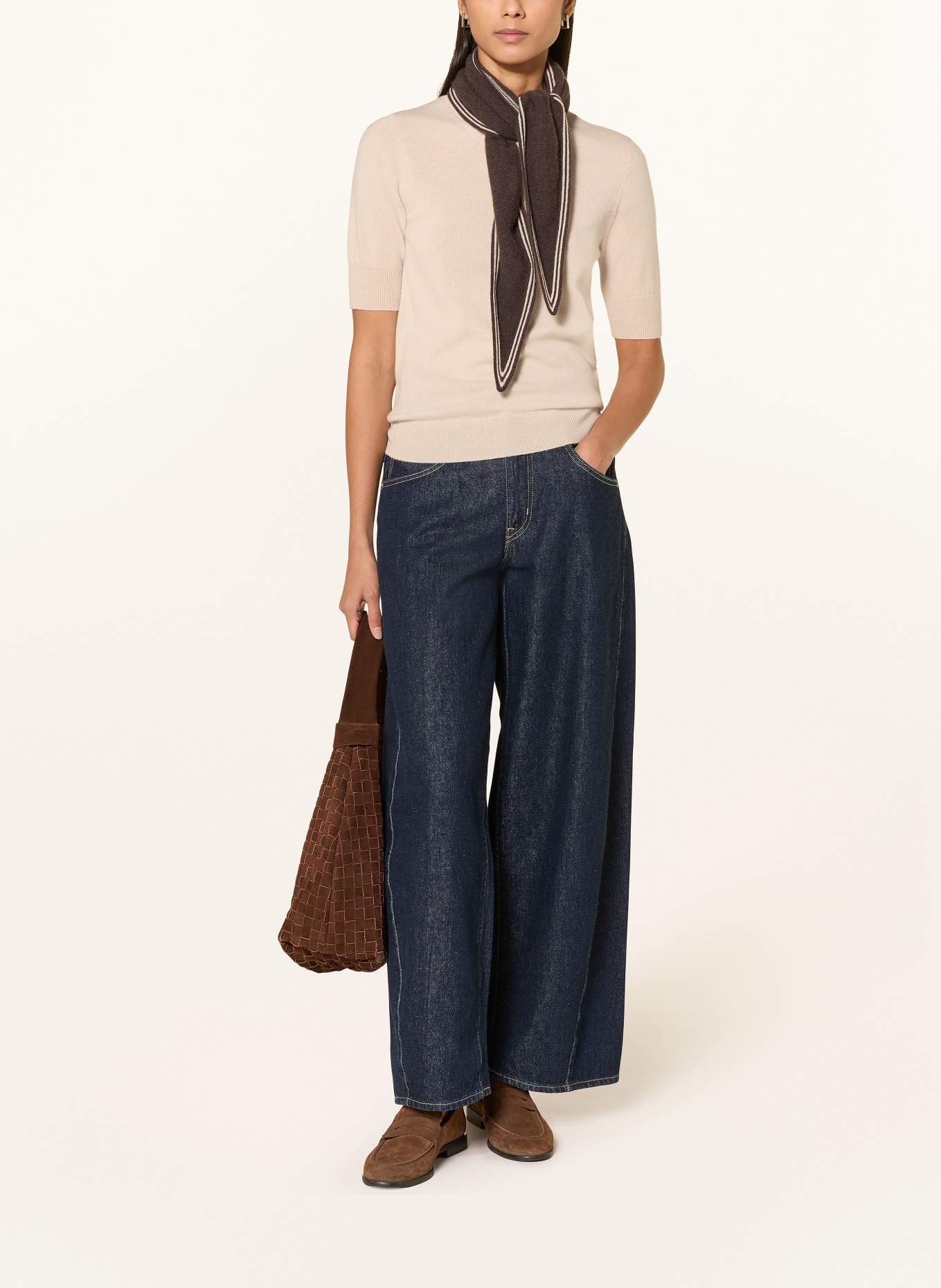 REPEAT Strickshirt aus Cashmere: BEIGE