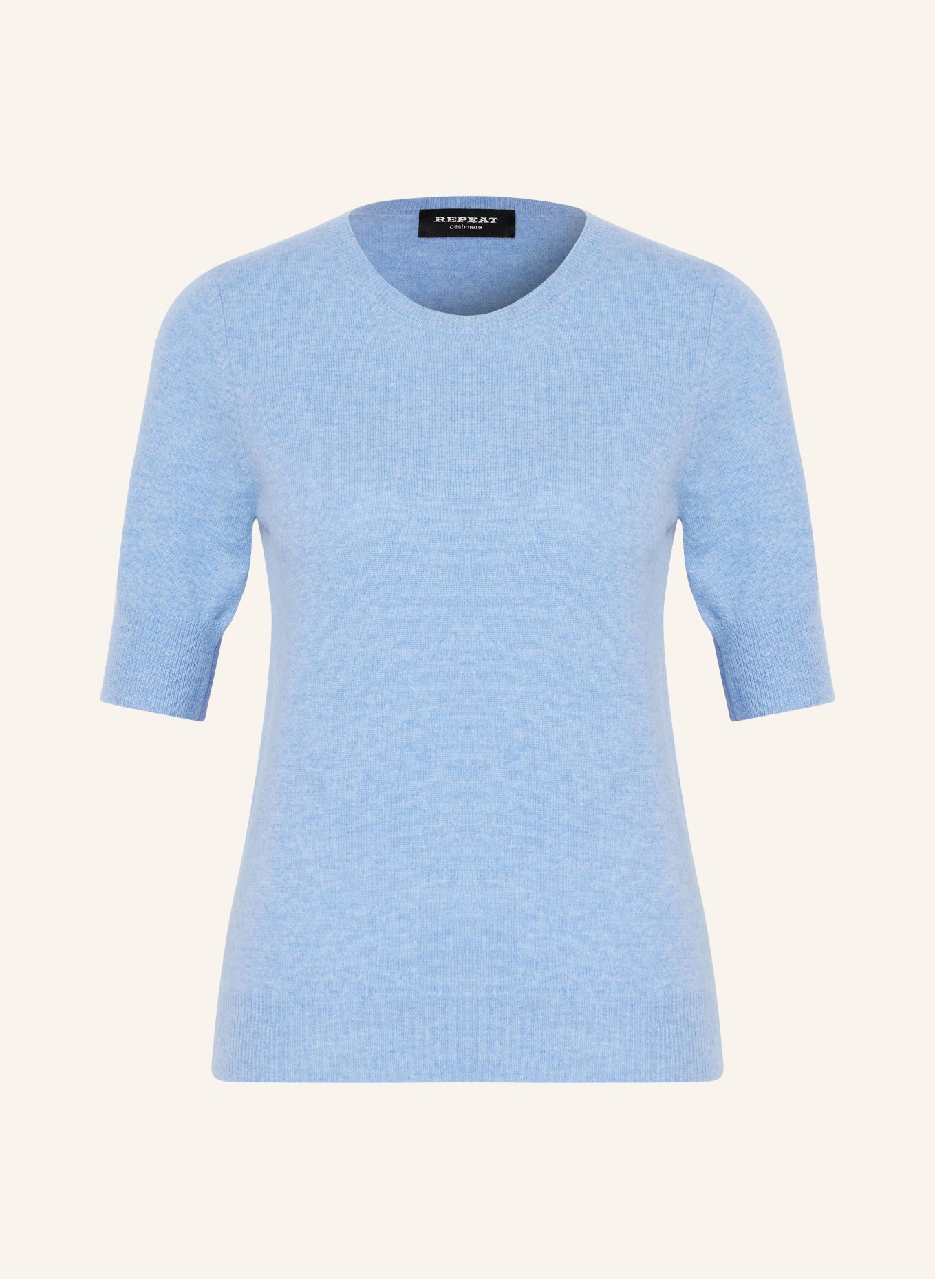 REPEAT Strickshirt aus Cashmere: HELLBLAU