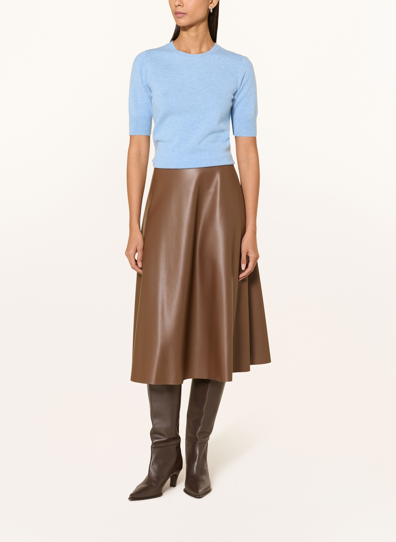 REPEAT Strickshirt aus Cashmere: HELLBLAU