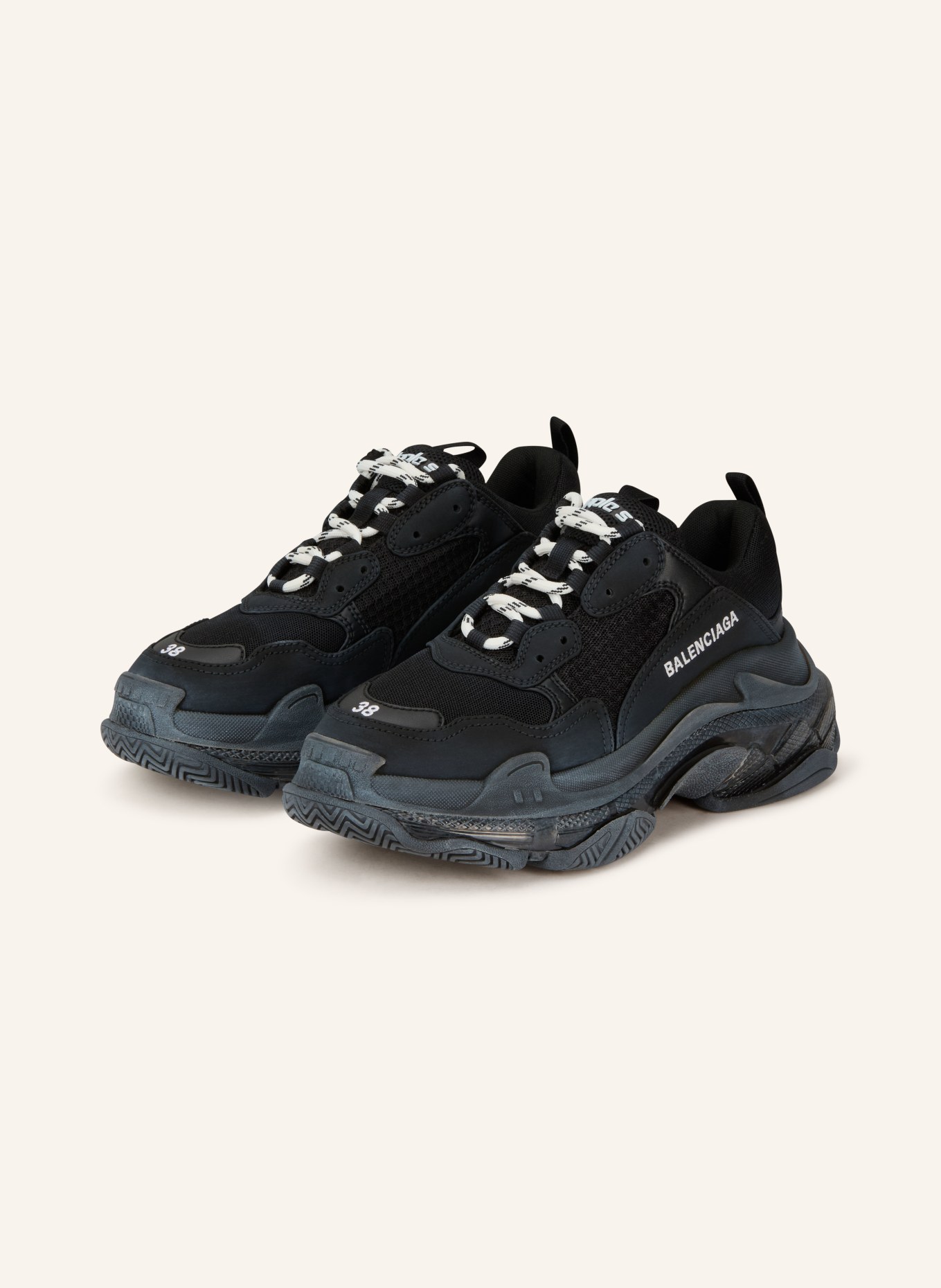 BALENCIAGA Sneaker TRIPLE S: SCHWARZ / WEISS