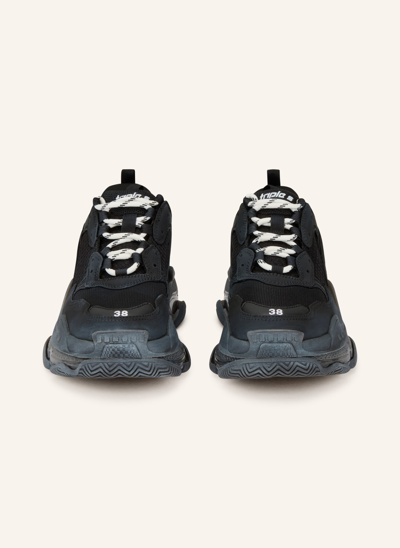 BALENCIAGA Sneaker TRIPLE S: SCHWARZ / WEISS