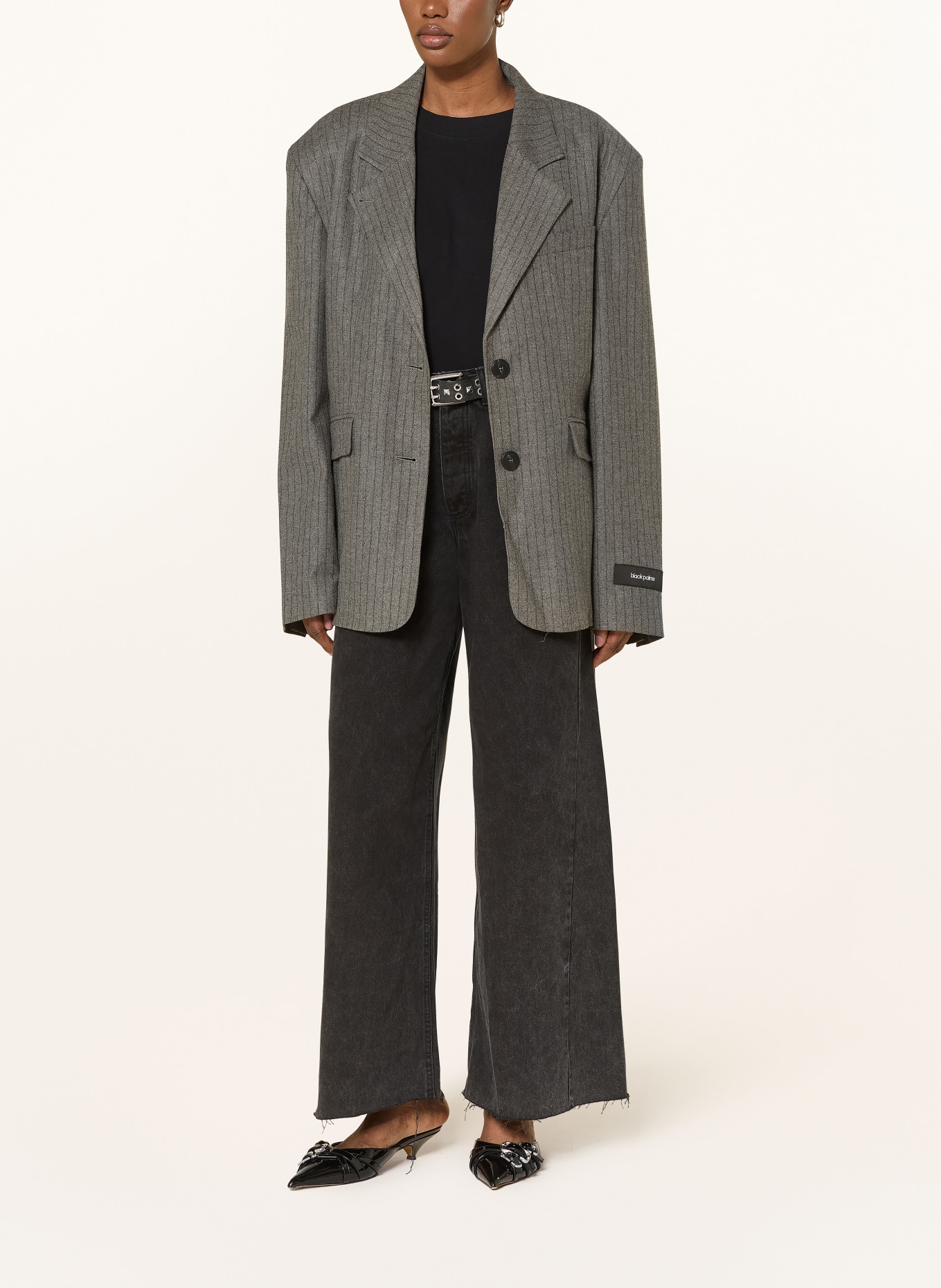 black palms Blezer BENJA: CZIEMNOSZARY / SZARY