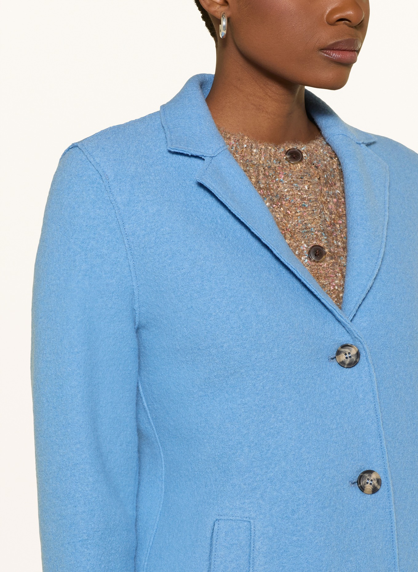 oui Wollmantel: HELLBLAU