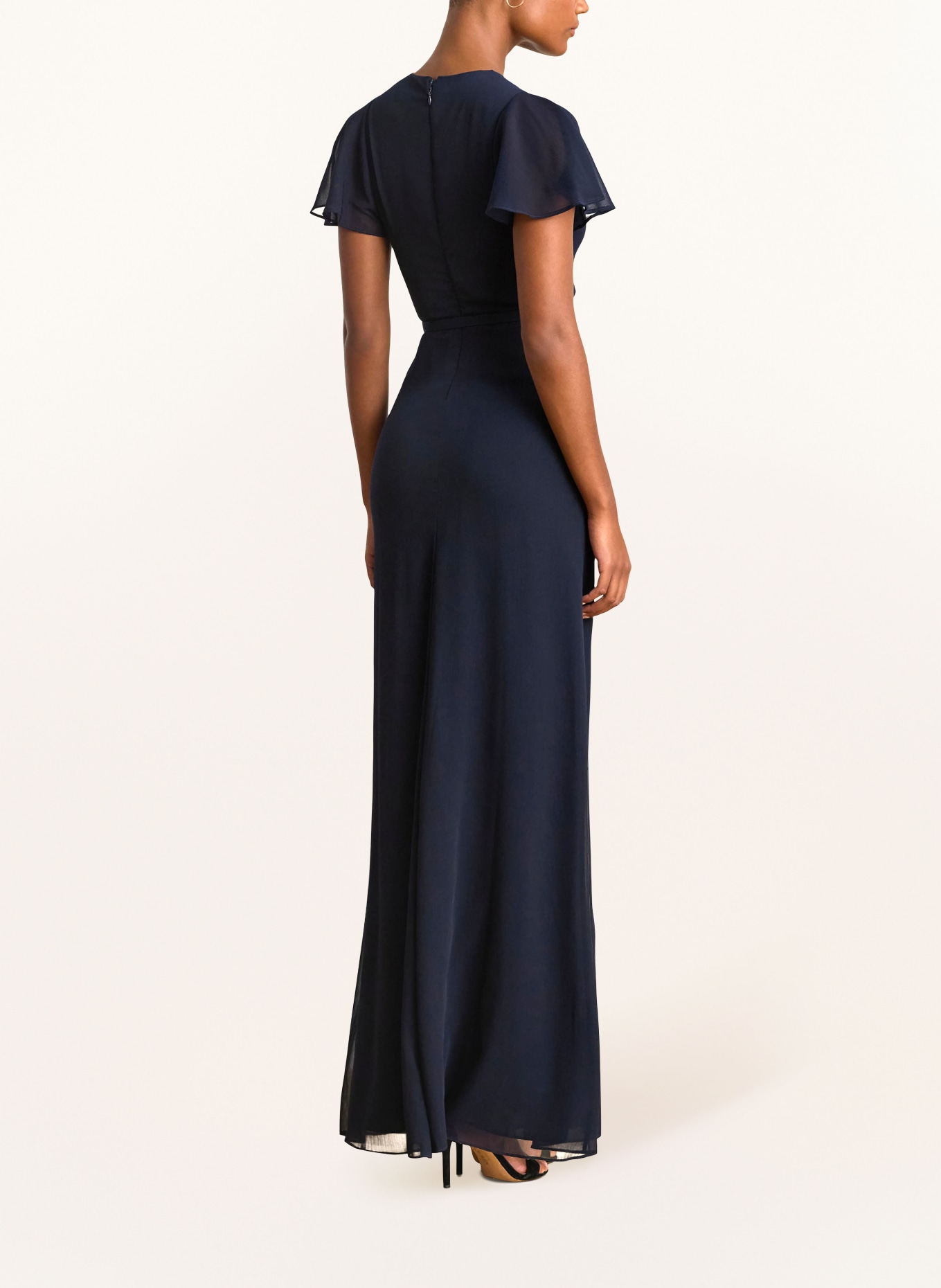 LAUREN RALPH LAUREN Abendkleid FARRYSH mit Volants: DUNKELBLAU