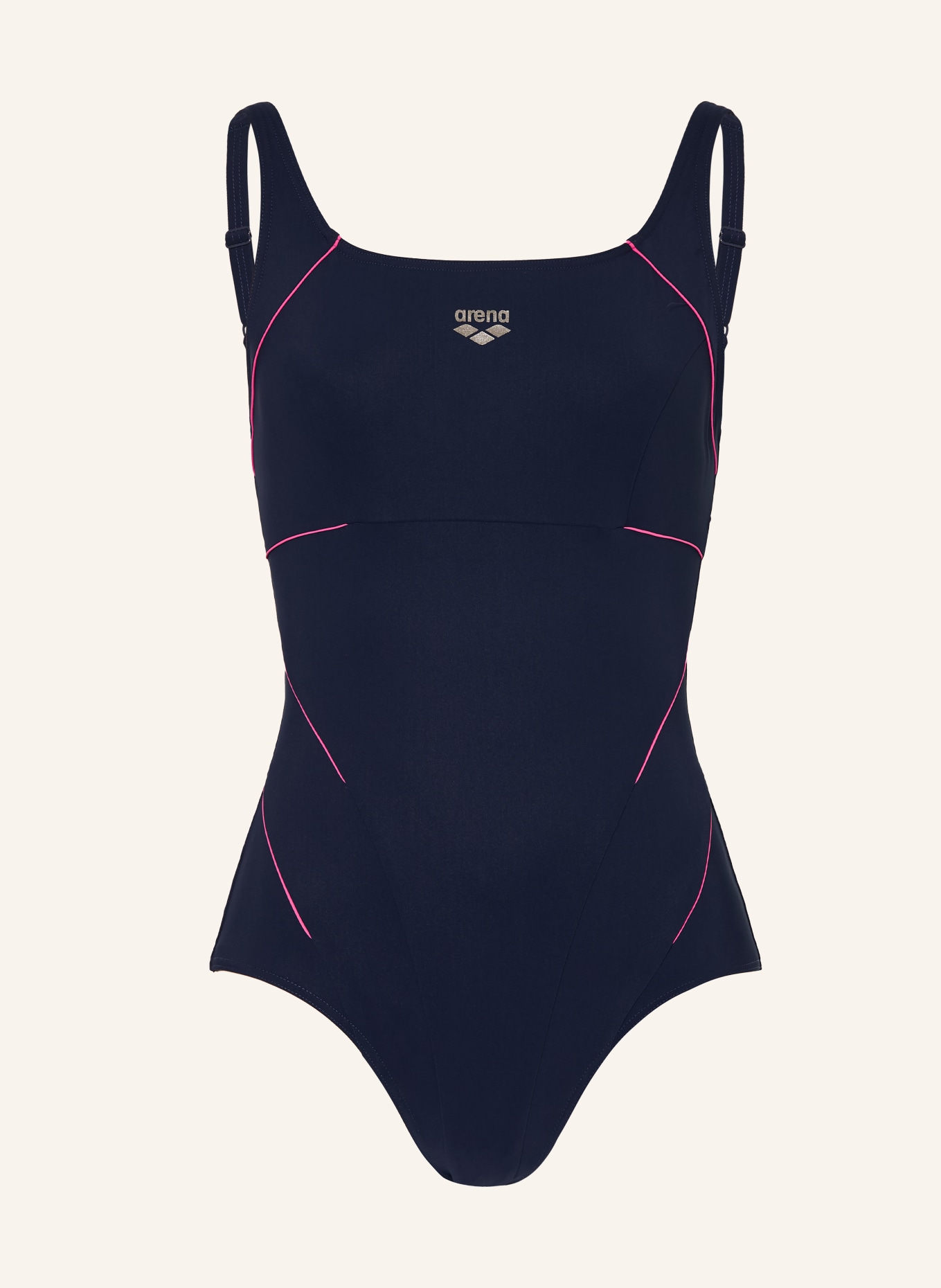 arena Shape-Badeanzug JEWEL mit UV-Schutz: DUNKELBLAU / PINK