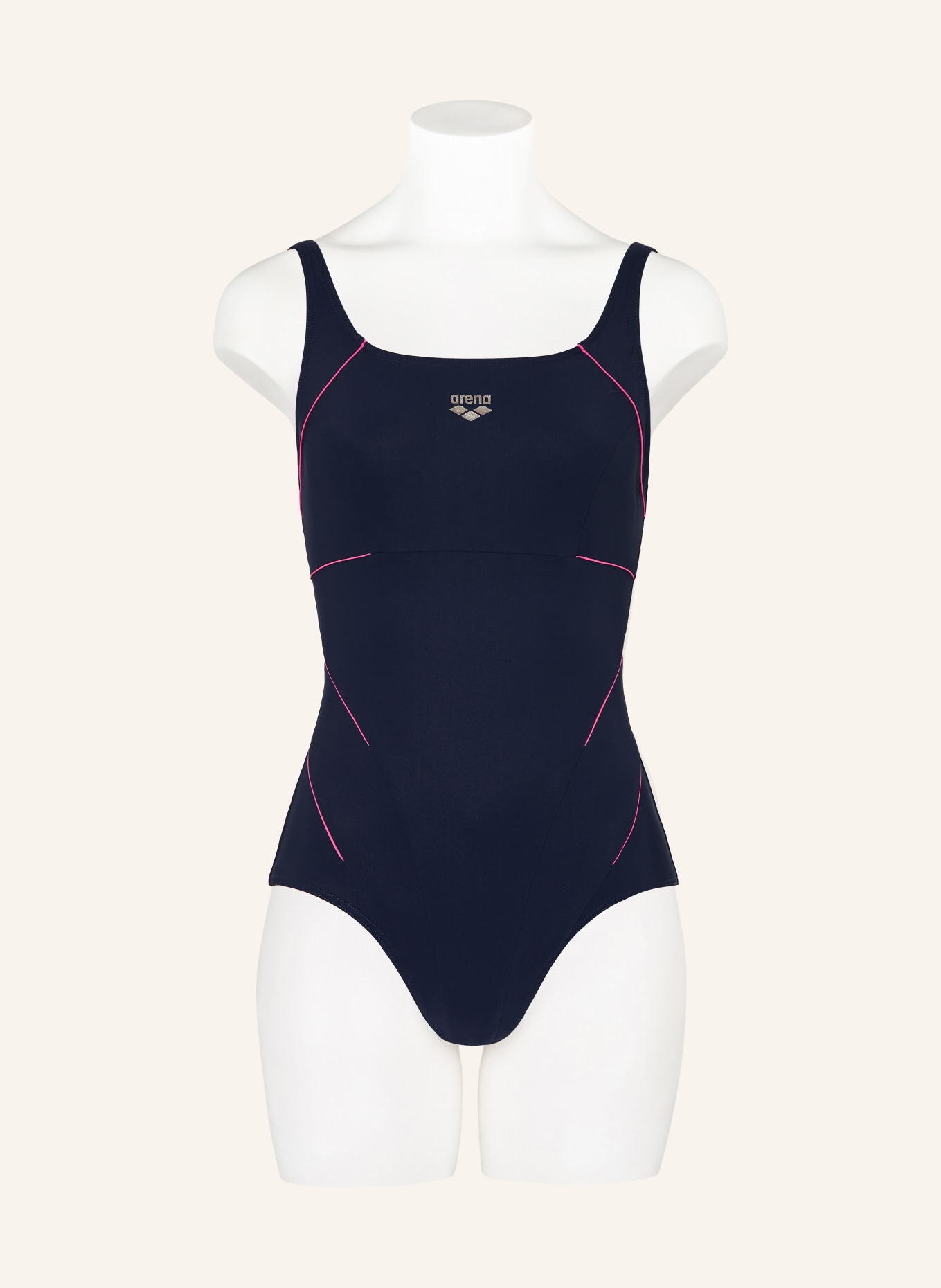 arena Shape-Badeanzug JEWEL mit UV-Schutz: DUNKELBLAU / PINK