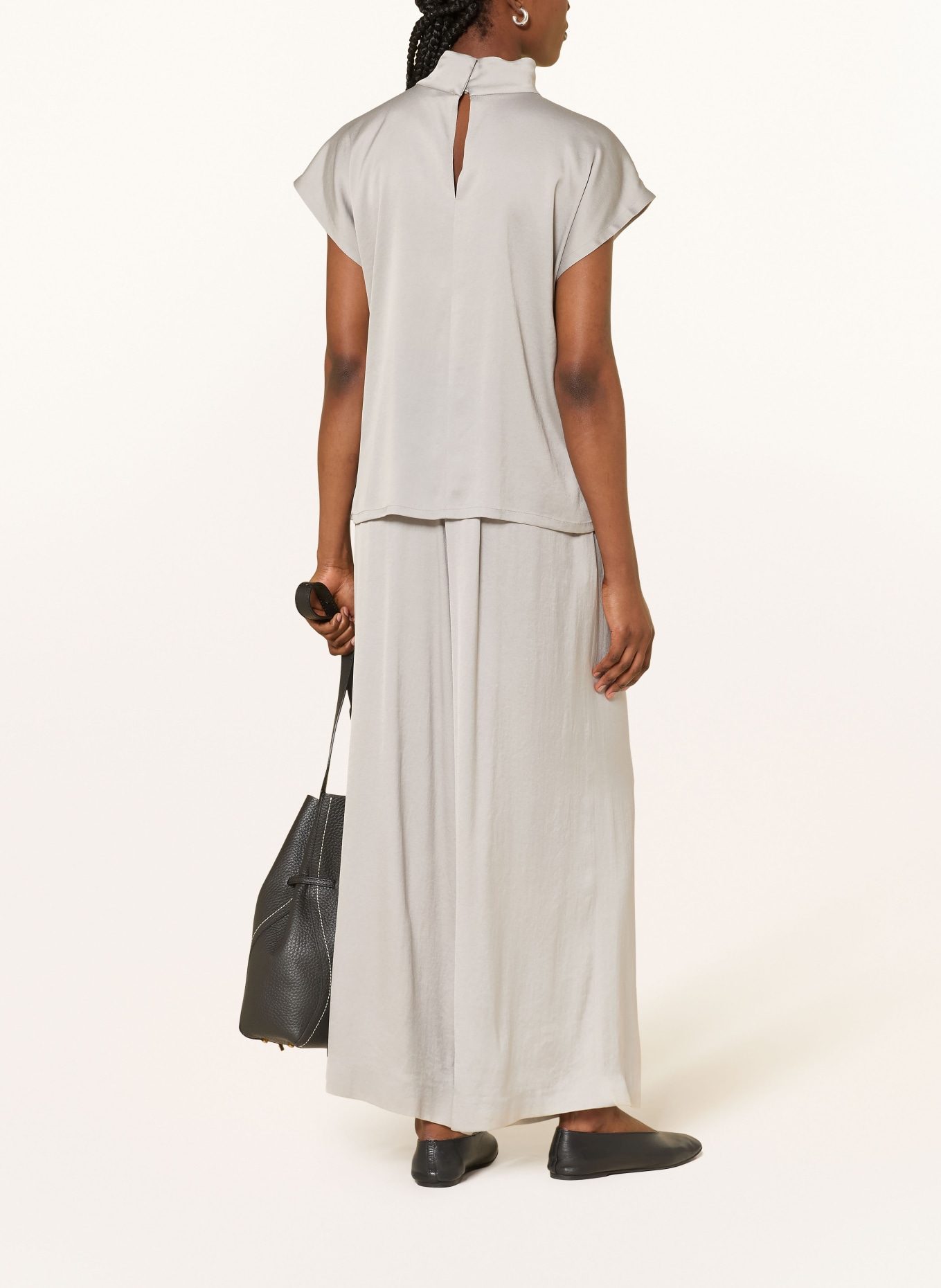 DRYKORN Shirt blouse ALARIA_1 made of satin: LIGHT GRAY