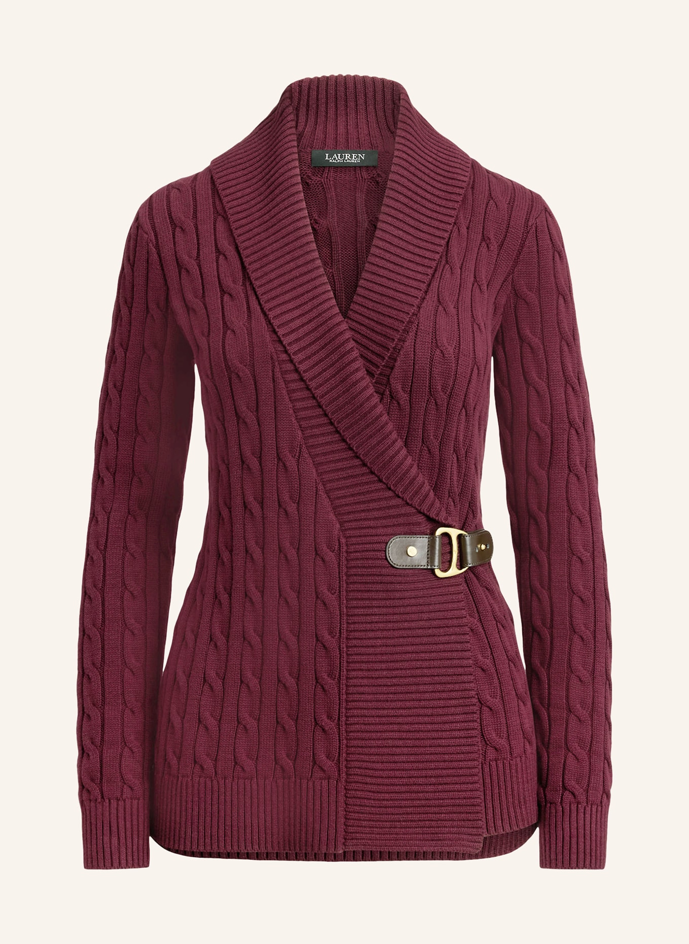 LAUREN RALPH LAUREN Cardigan: DARK RED
