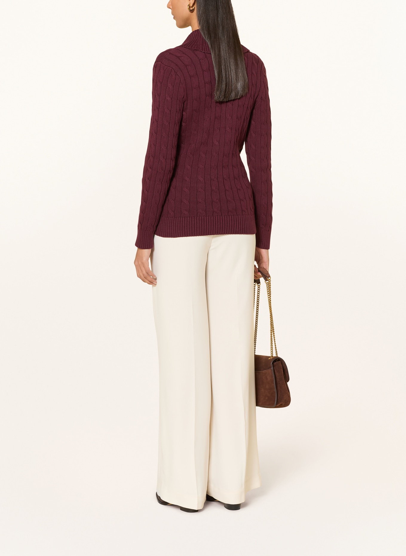 LAUREN RALPH LAUREN Cardigan: DARK RED