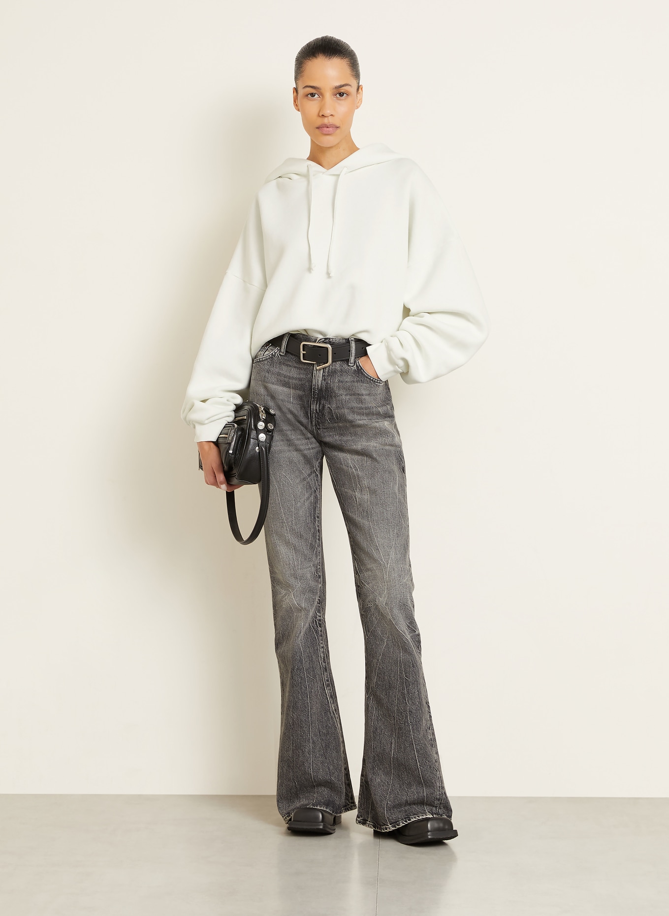 Acne Studios Oversized-Hoodie: WEISS