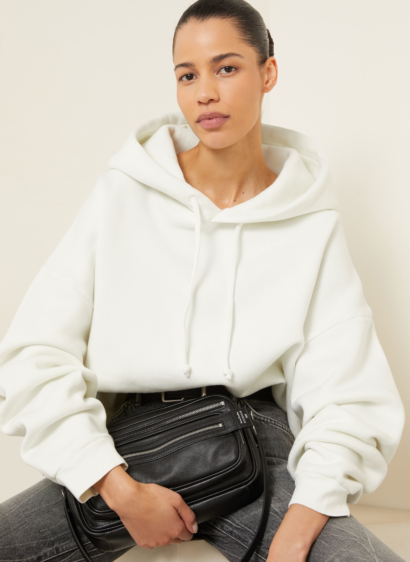 Acne Studios Oversized-Hoodie: WEISS