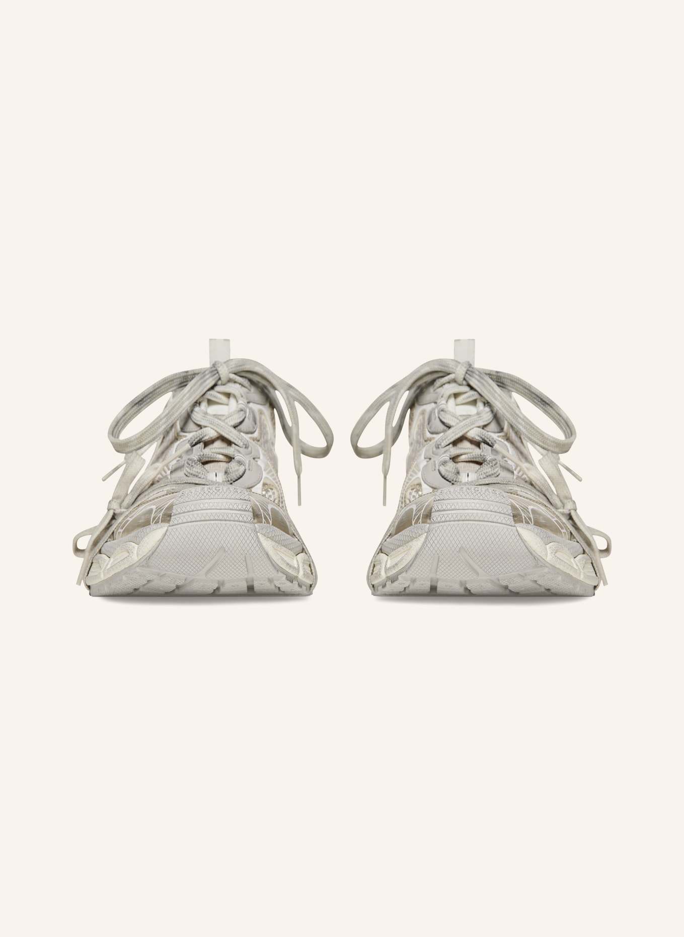 BALENCIAGA Sneakersy 3XL: SZARY / ZŁOTY / BIAŁY