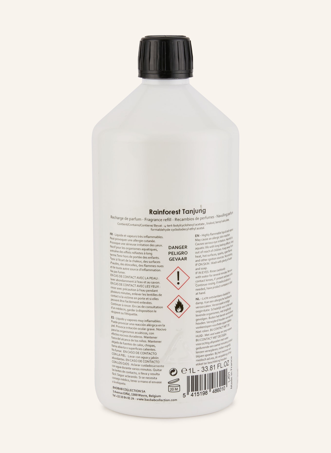 Baobab COLLECTION Raumduft Refill RAINFOREST TANJUNG: WEISS / SCHWARZ