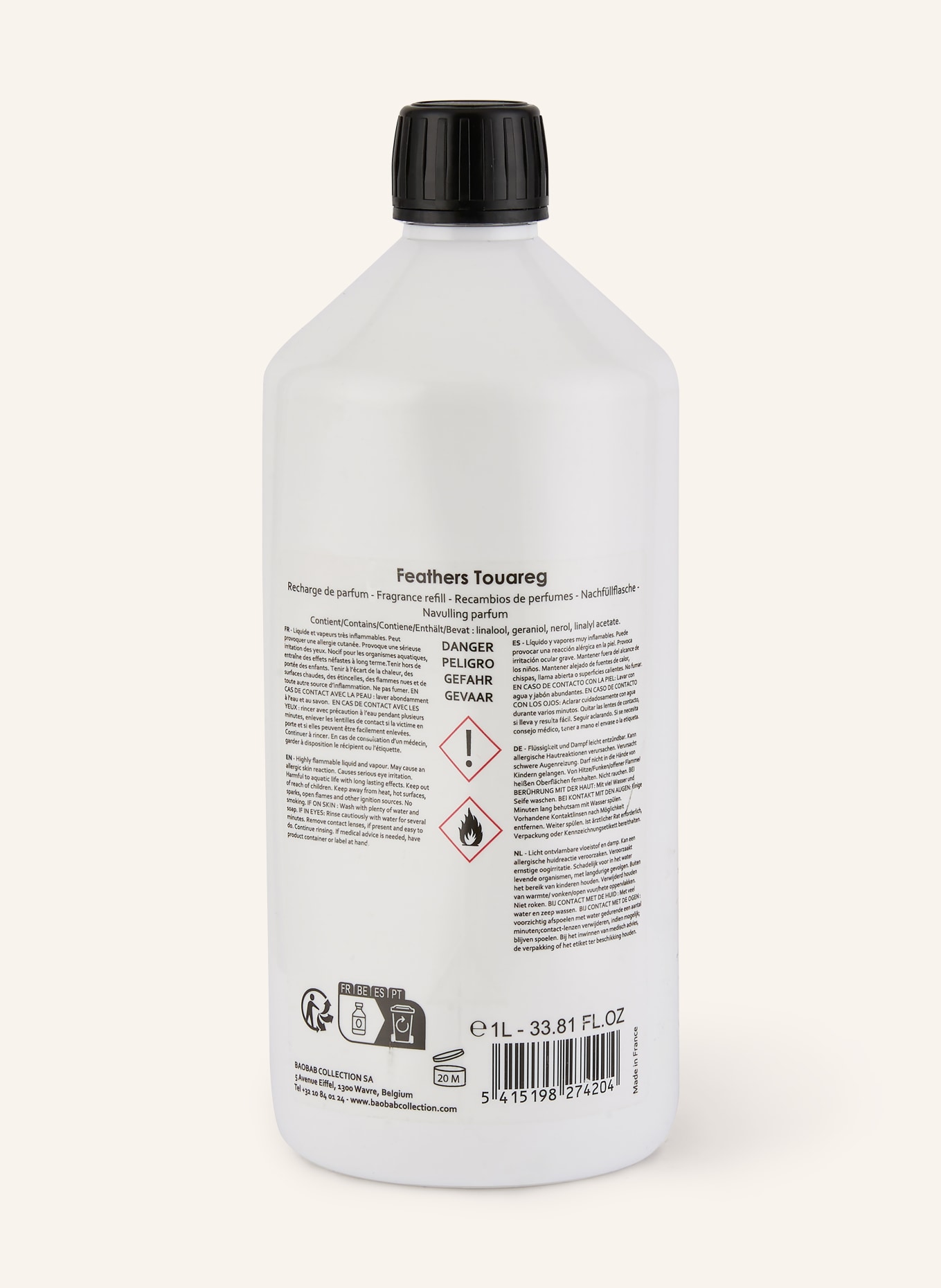 Baobab COLLECTION Raumdoft Refill FEATHERS TOUAREG: WEISS / SCHWARZ