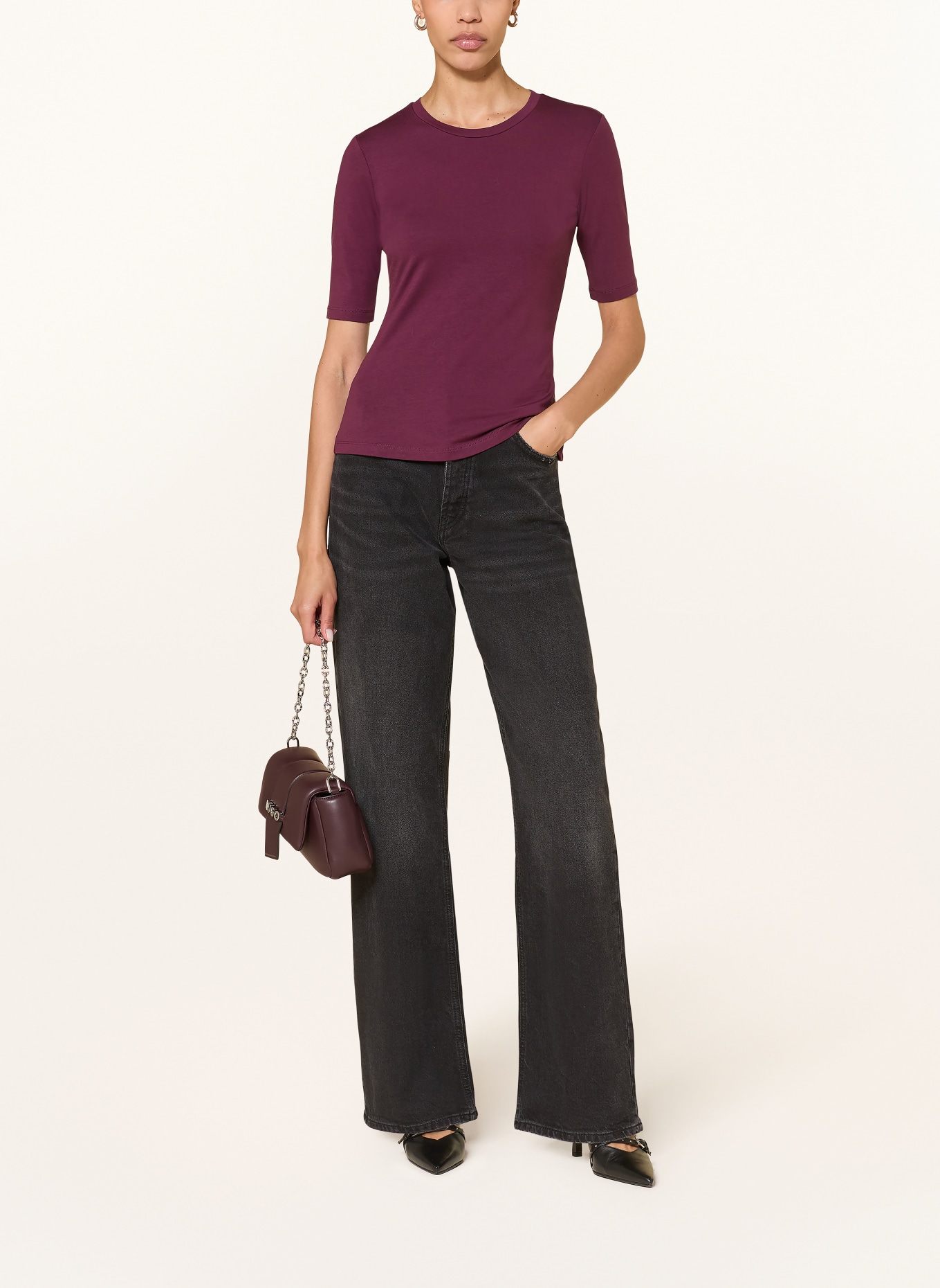 HUGO T-shirt DARNELIA: DARK PURPLE