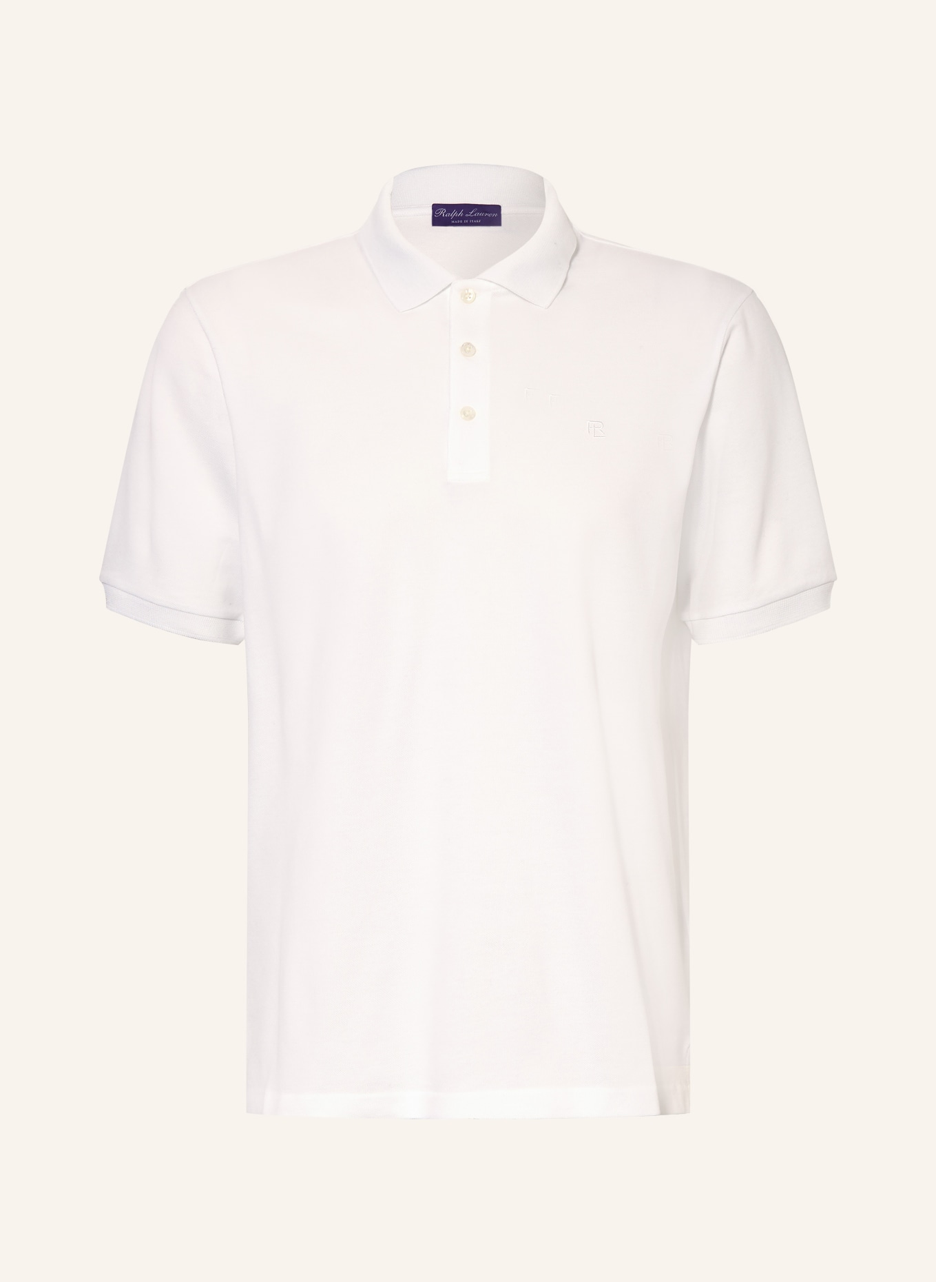 RALPH LAUREN PURPLE LABEL Koszulka polo z piki: BIAŁY