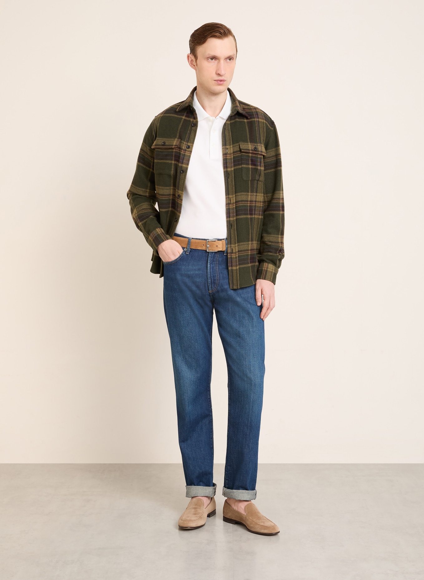 RALPH LAUREN PURPLE LABEL Koszulka polo z piki: BIAŁY