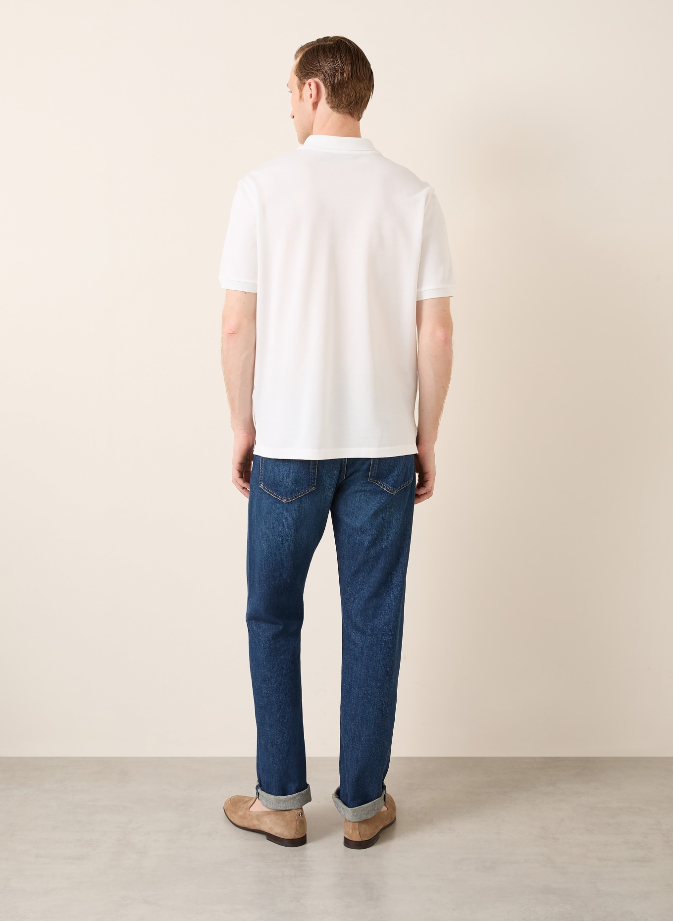 RALPH LAUREN PURPLE LABEL Koszulka polo z piki: BIAŁY