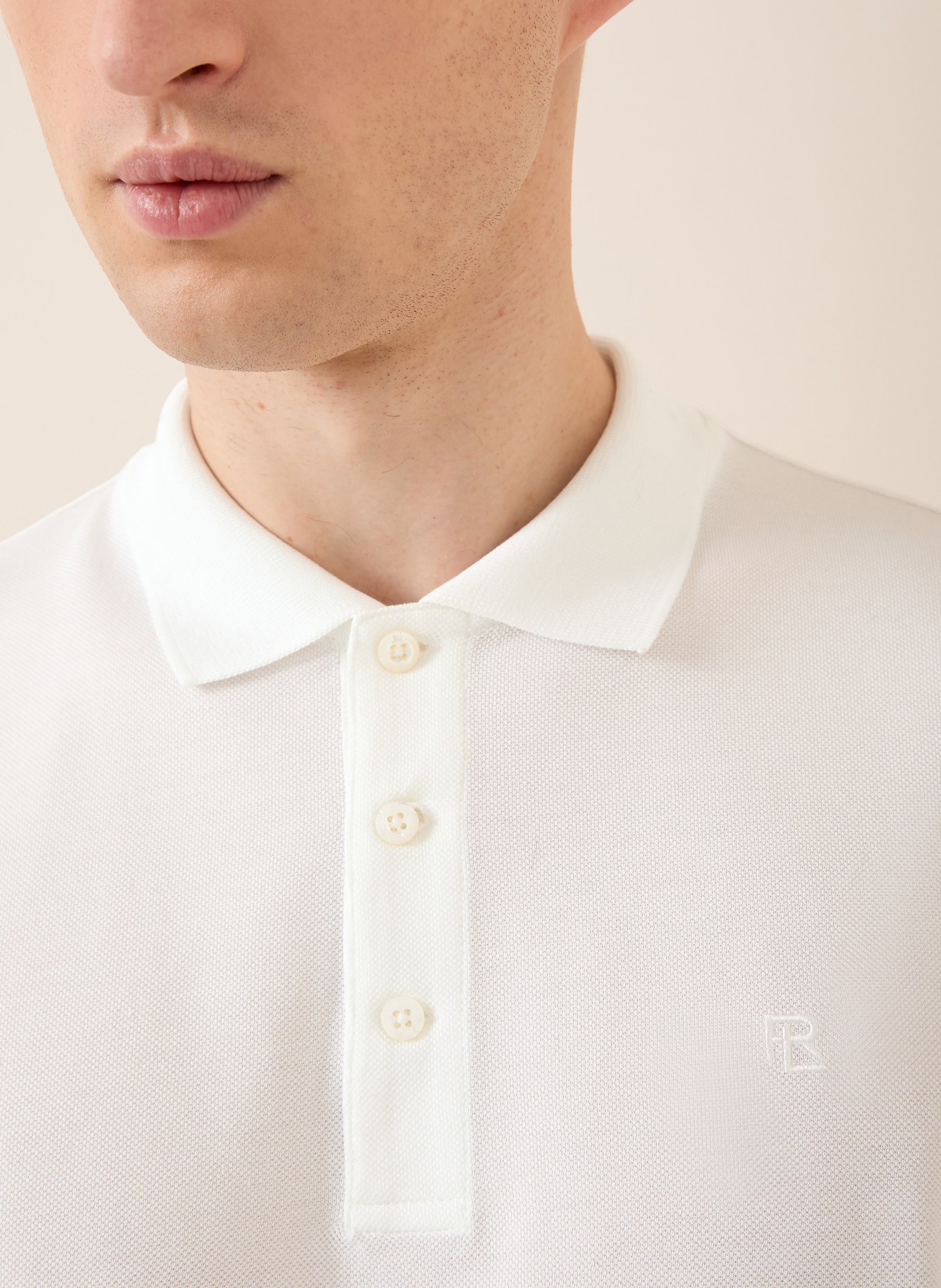 RALPH LAUREN PURPLE LABEL Koszulka polo z piki: BIAŁY