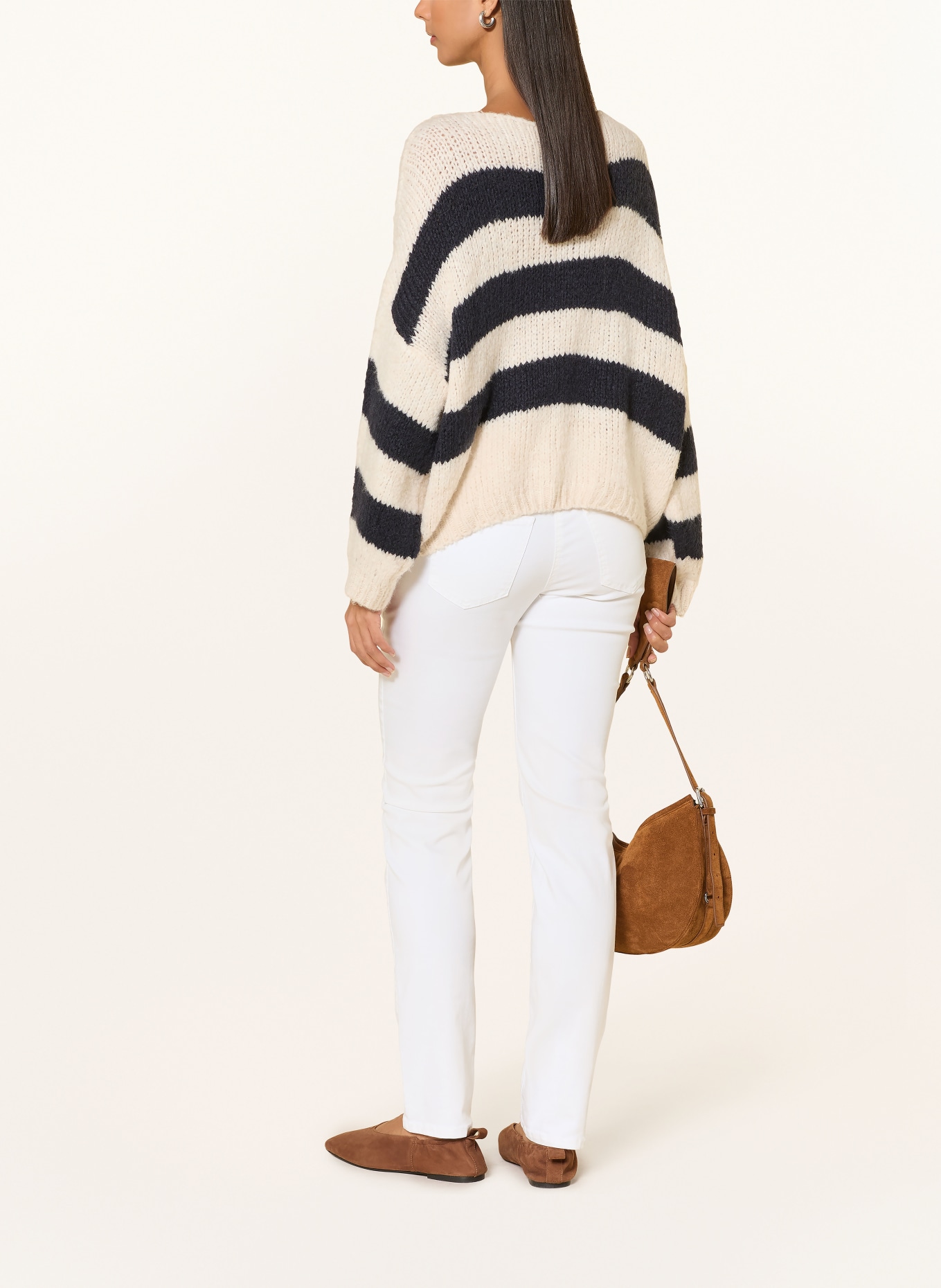 MAC Proste dżinsy ANGELA: D010 WHITE DENIM