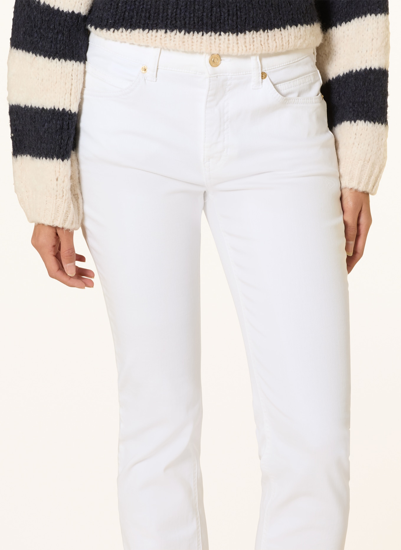 MAC Proste dżinsy ANGELA: D010 WHITE DENIM