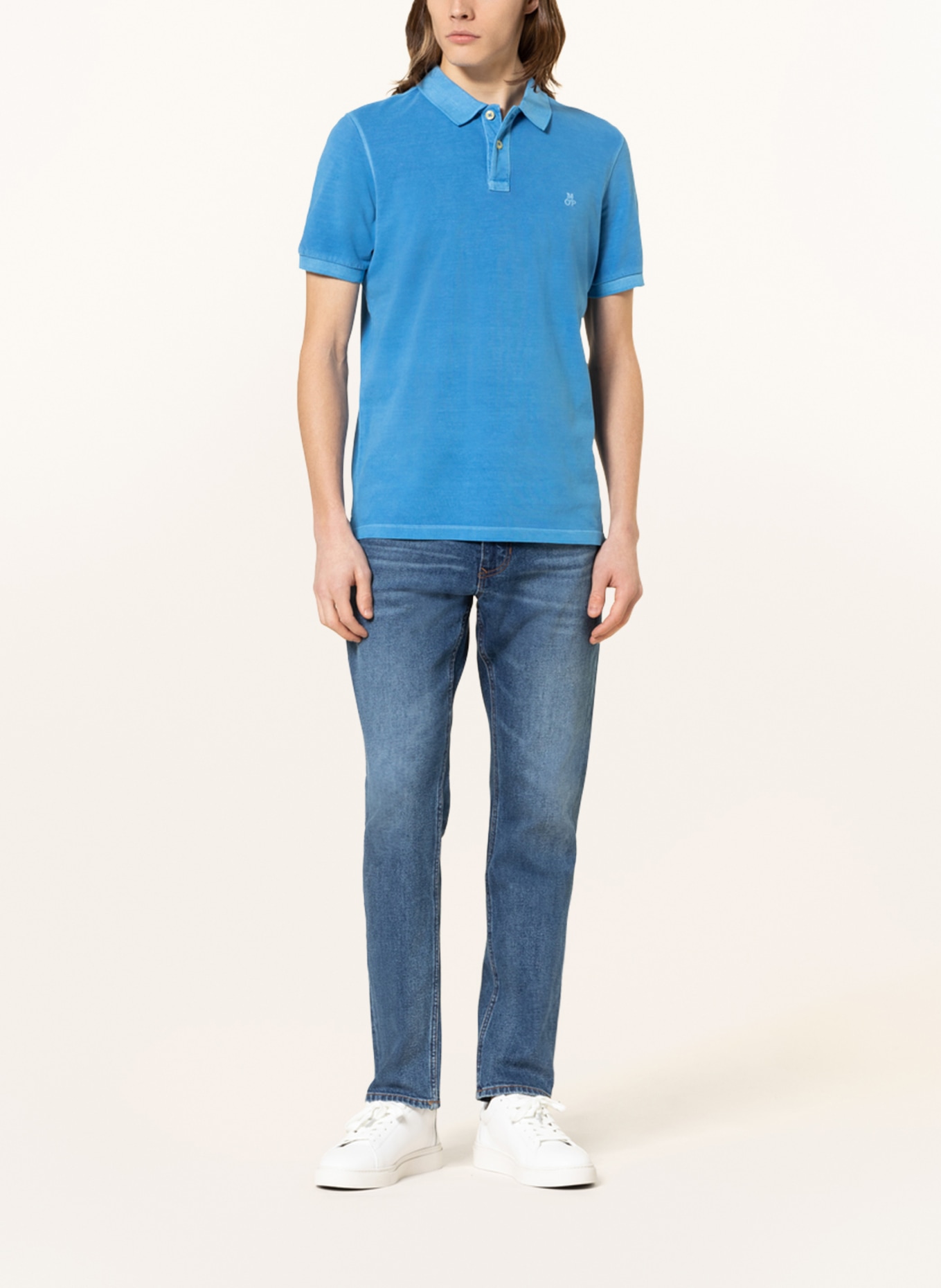 Marc O'Polo Koszulka polo z piki regular fit: NIEBIESKI