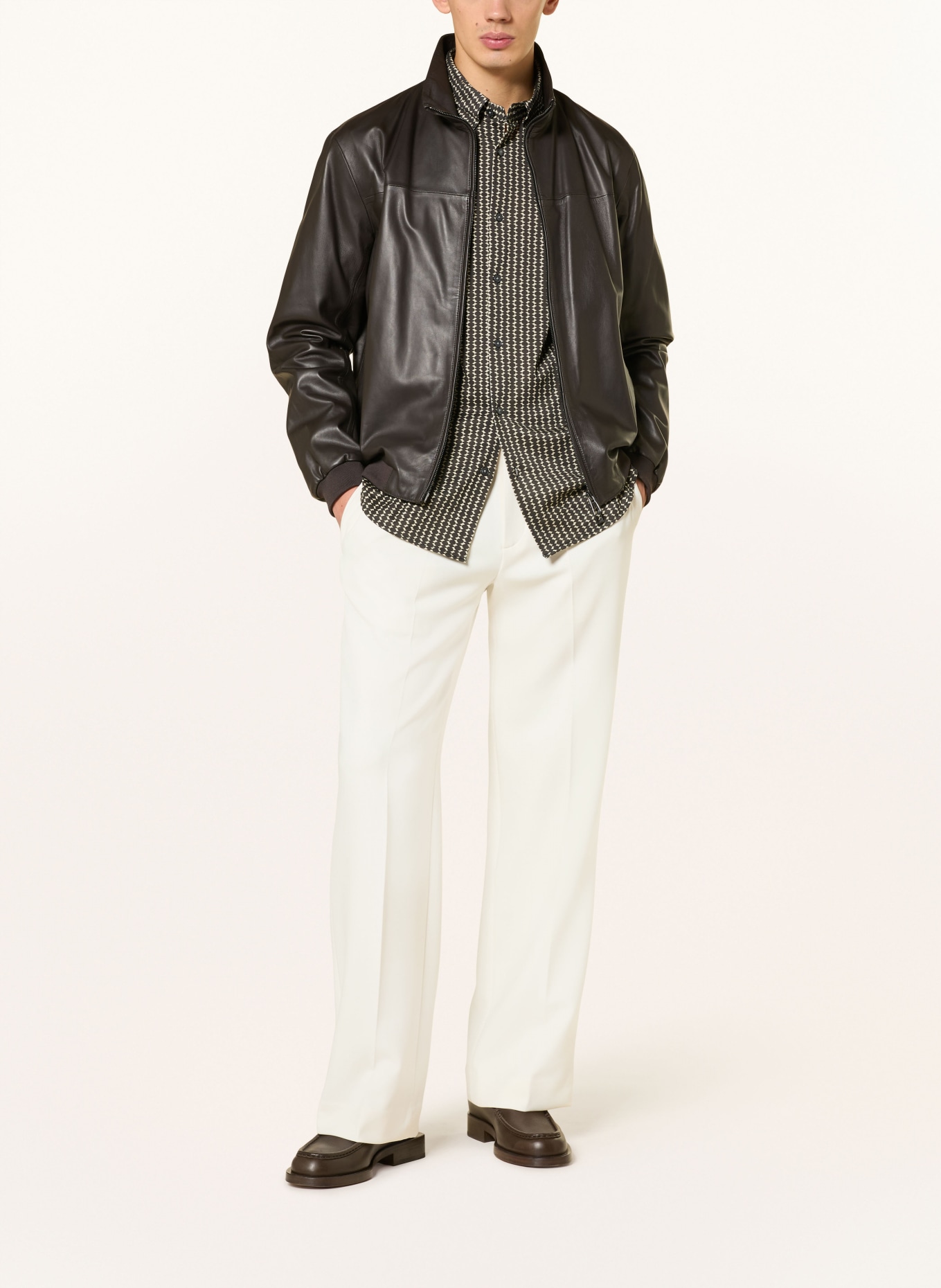 SANDRO Jerseyhose Straight Fit: ECRU