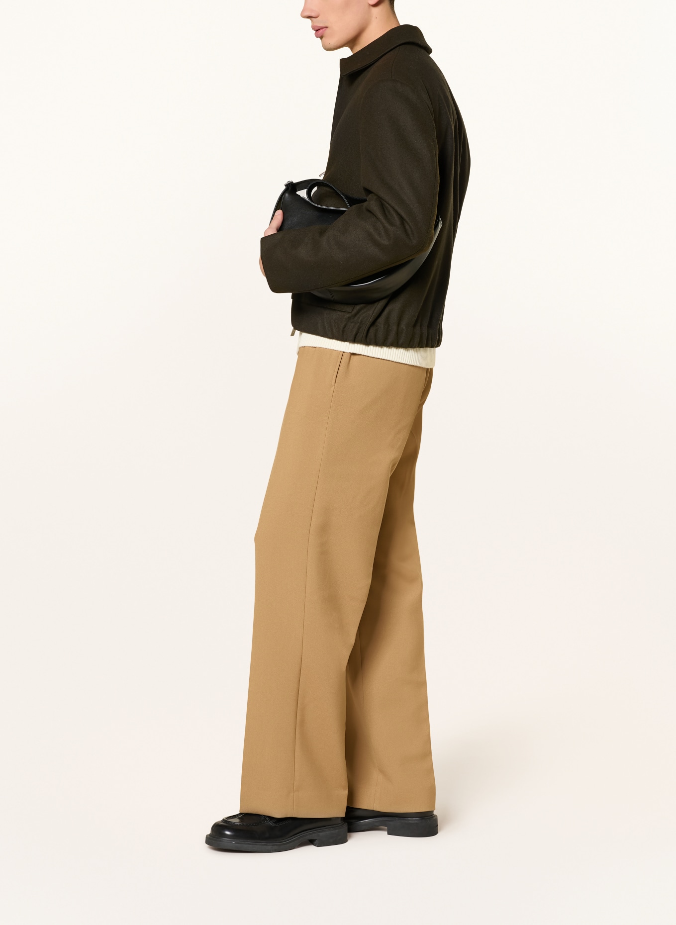 SANDRO Spodnie dżersejowe straight fit: KONIAKOWY