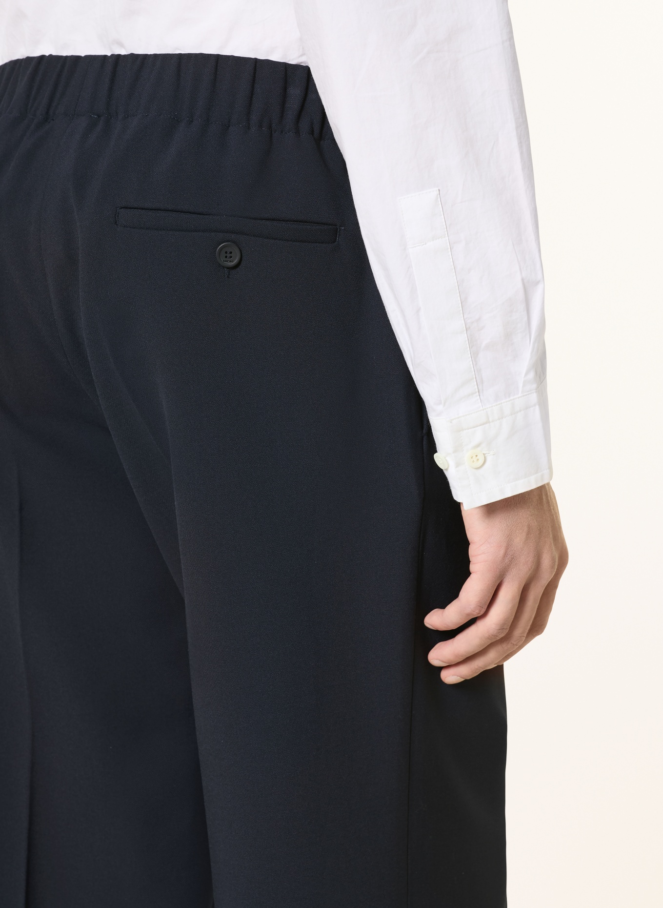 SANDRO Jerseyhose Straight Fit: DUNKELBLAU