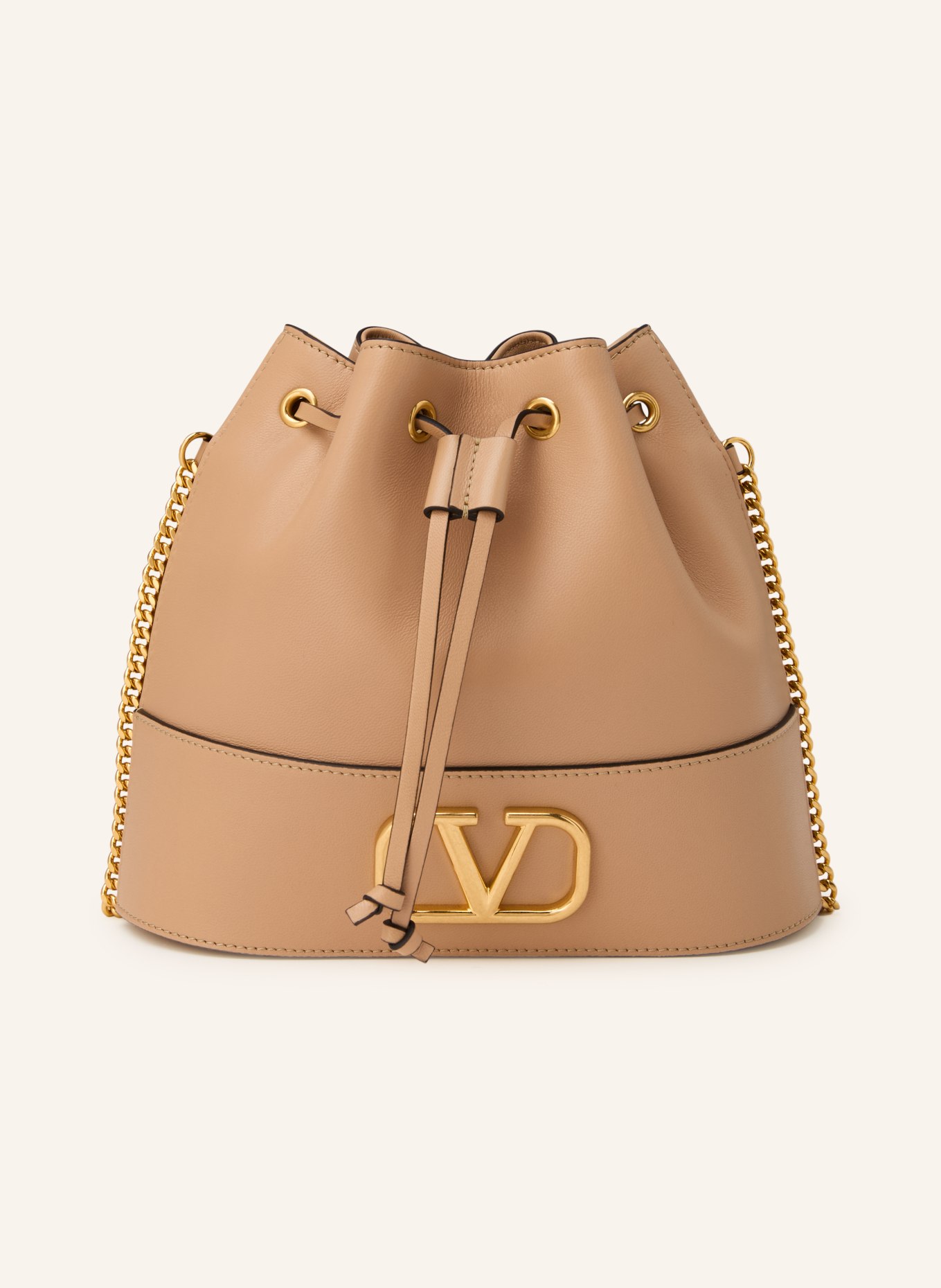 VALENTINO GARAVANI Beuteltasche VLOGO SIGNATURE: CAMEL / GOLD