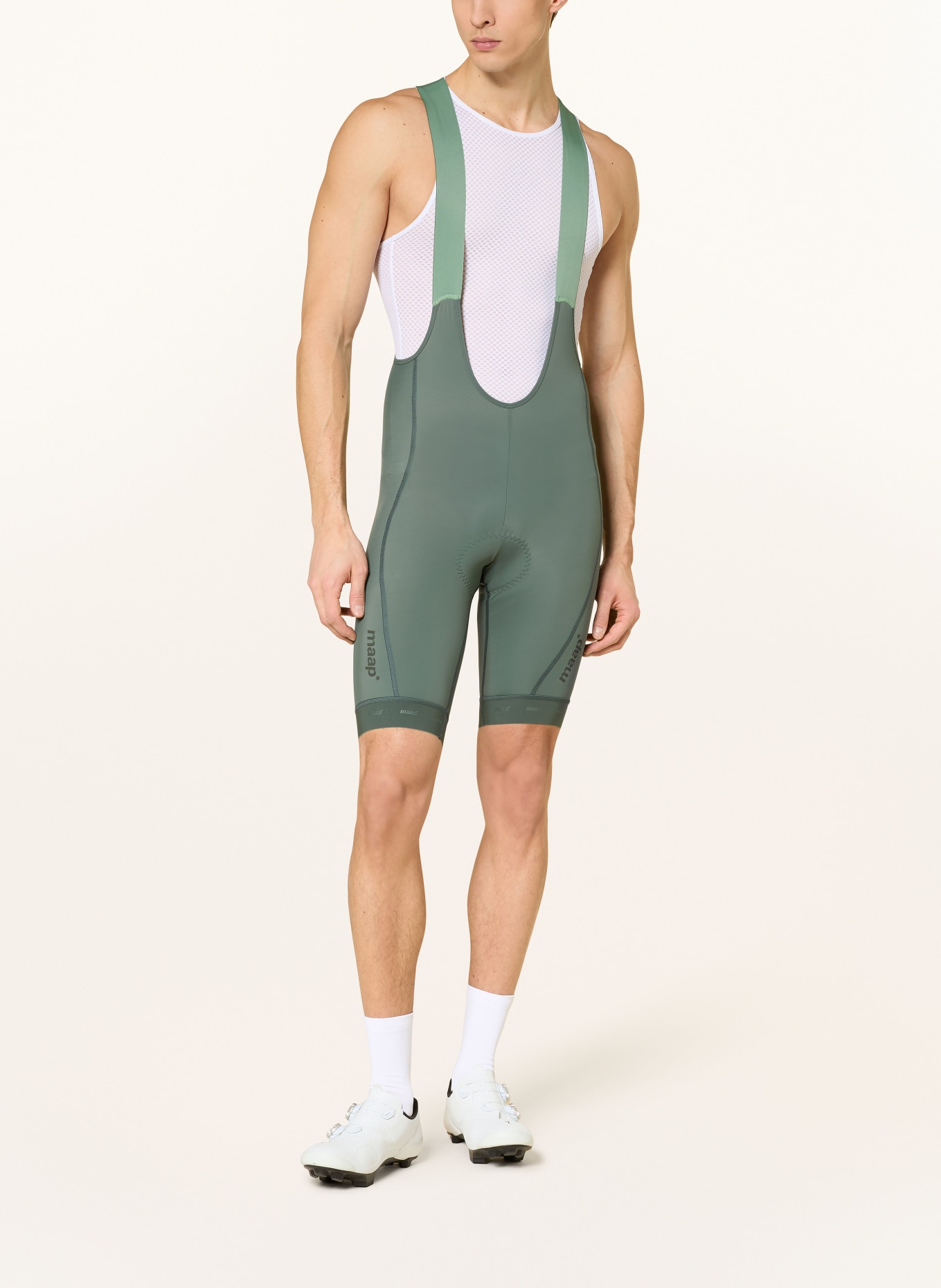 MAAP Cycling shorts TRAINING BIB 3.0 with straps and padded insert: GREEN