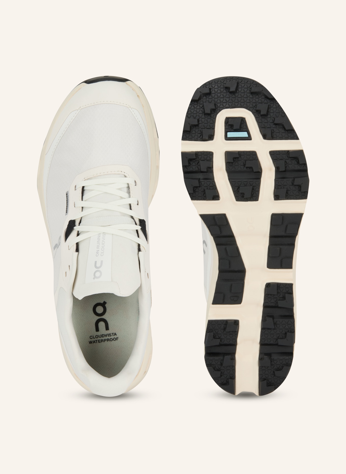 On Trailrunning-Schuhe CLOUDVISTA 2 WATERPROOF: WEISS / ECRU